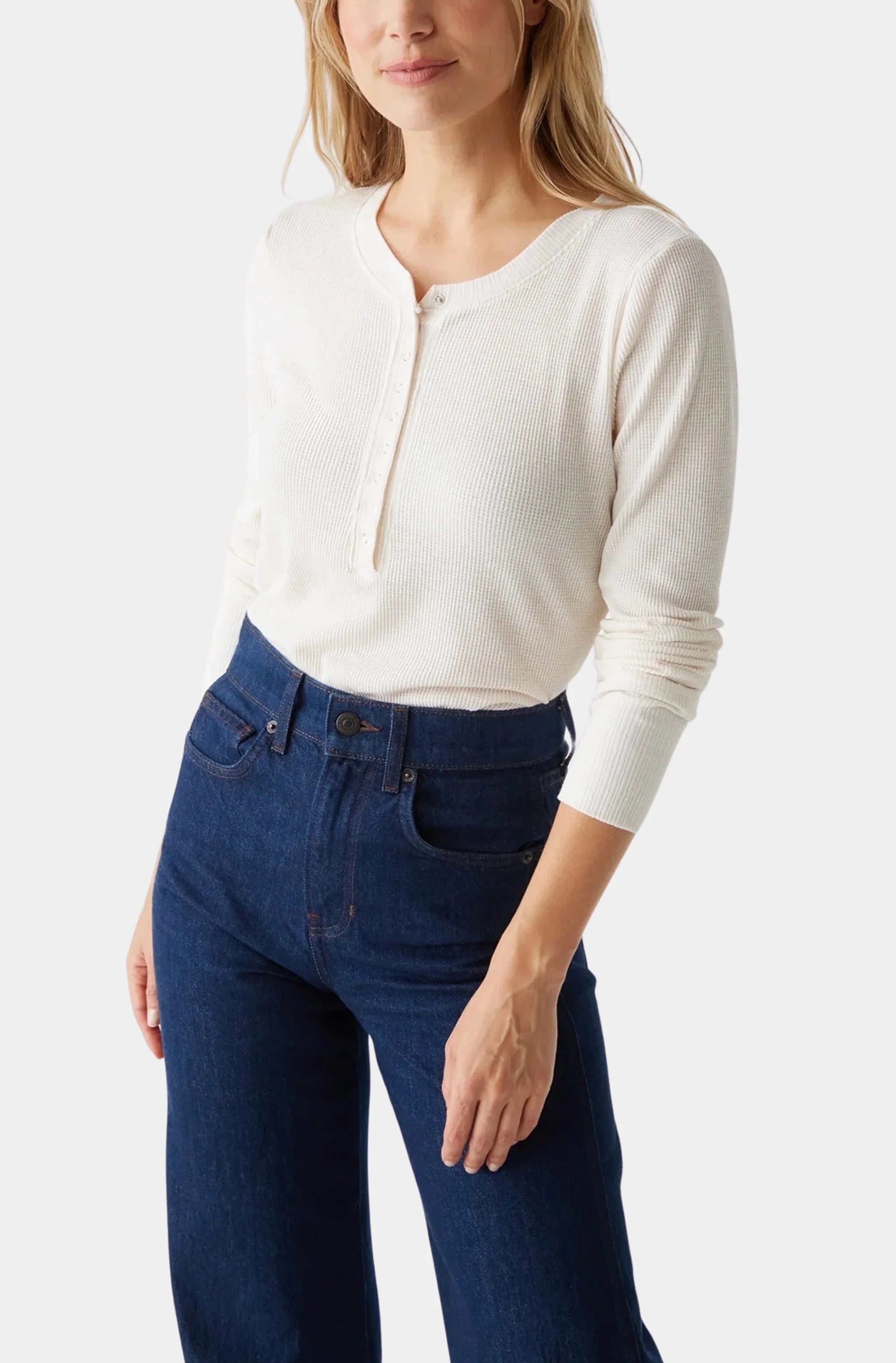 Natalie Hook And Eye Henley Tee