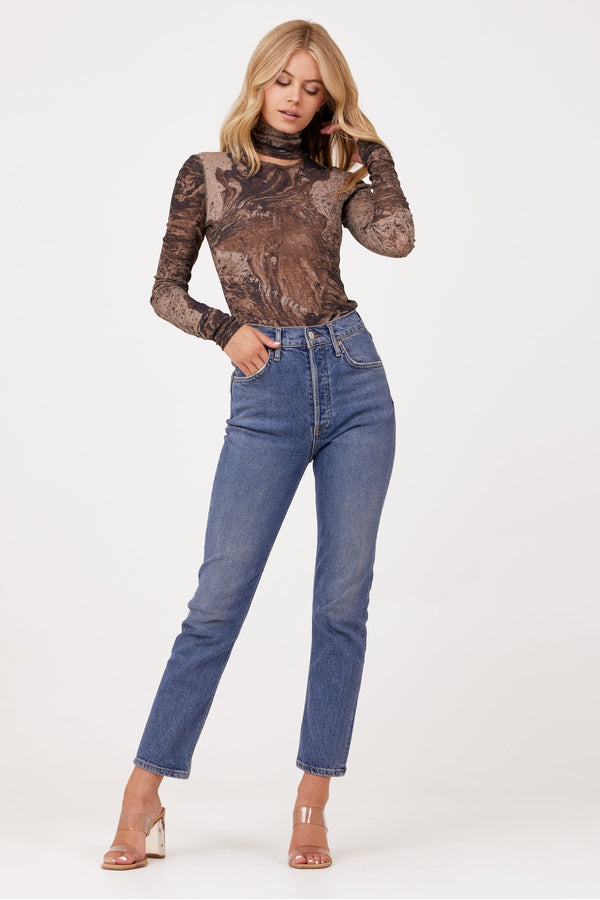 Swirl Print Top