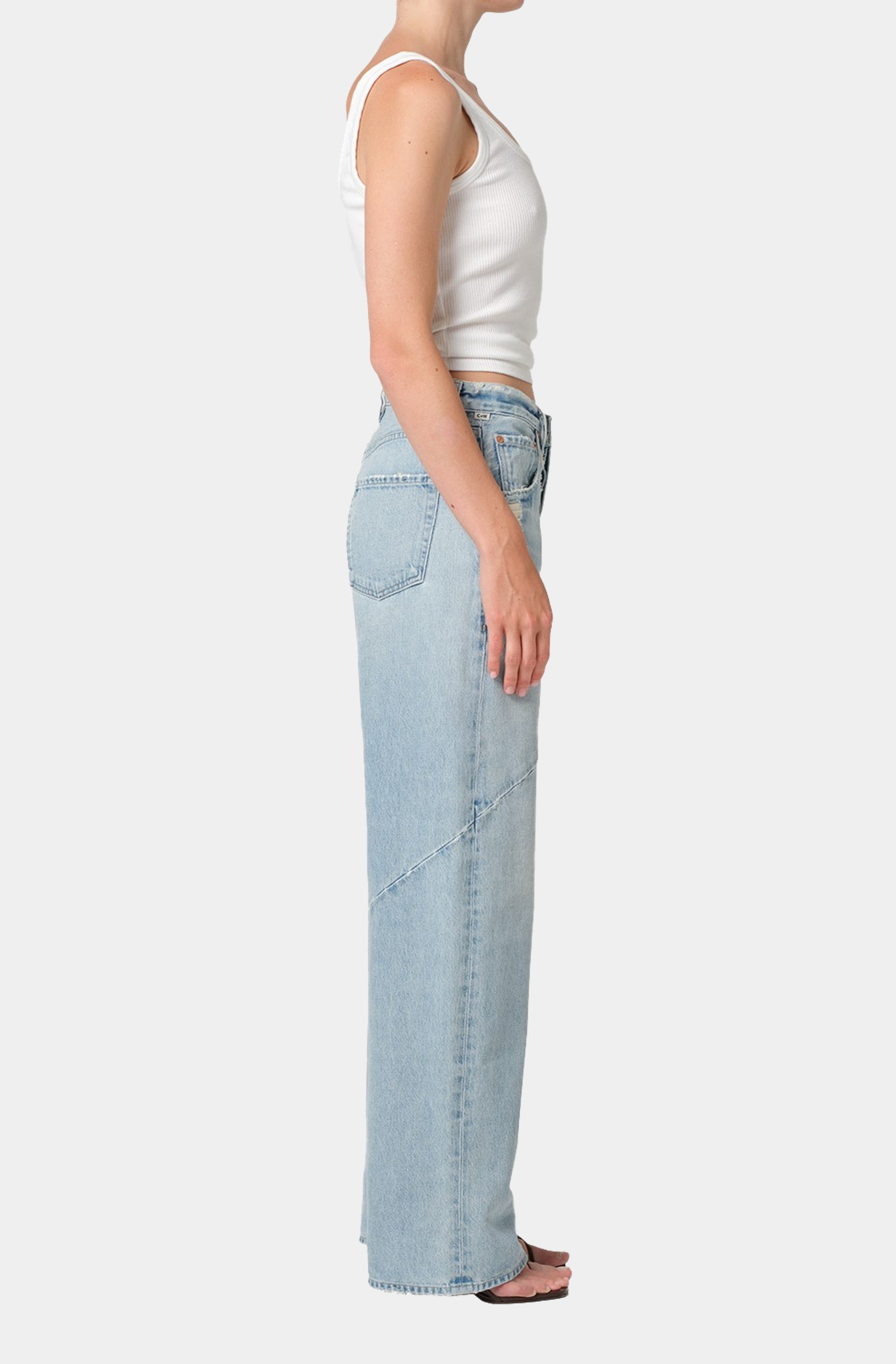 Ayla Swirl Baggy Cuffed Jeans