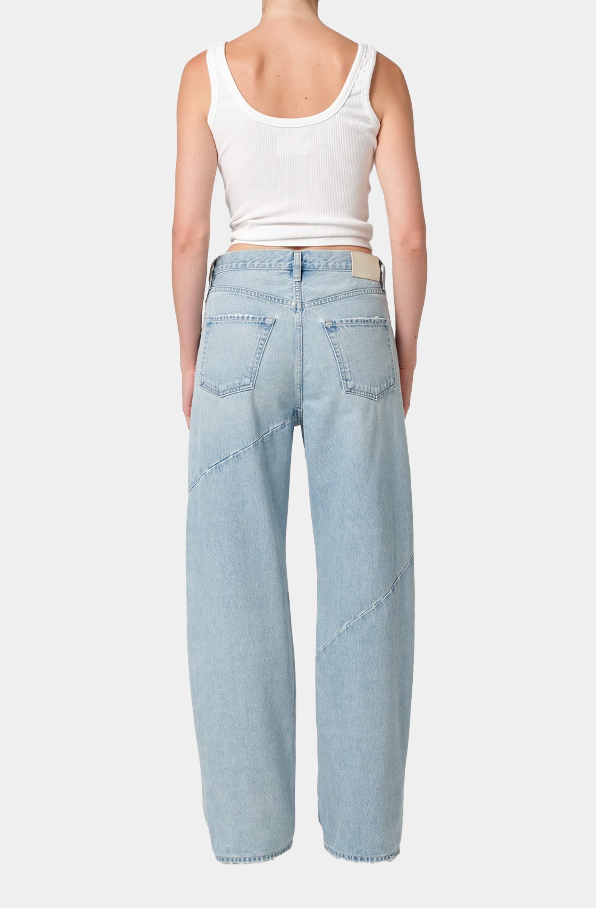 Ayla Swirl Baggy Cuffed Jeans