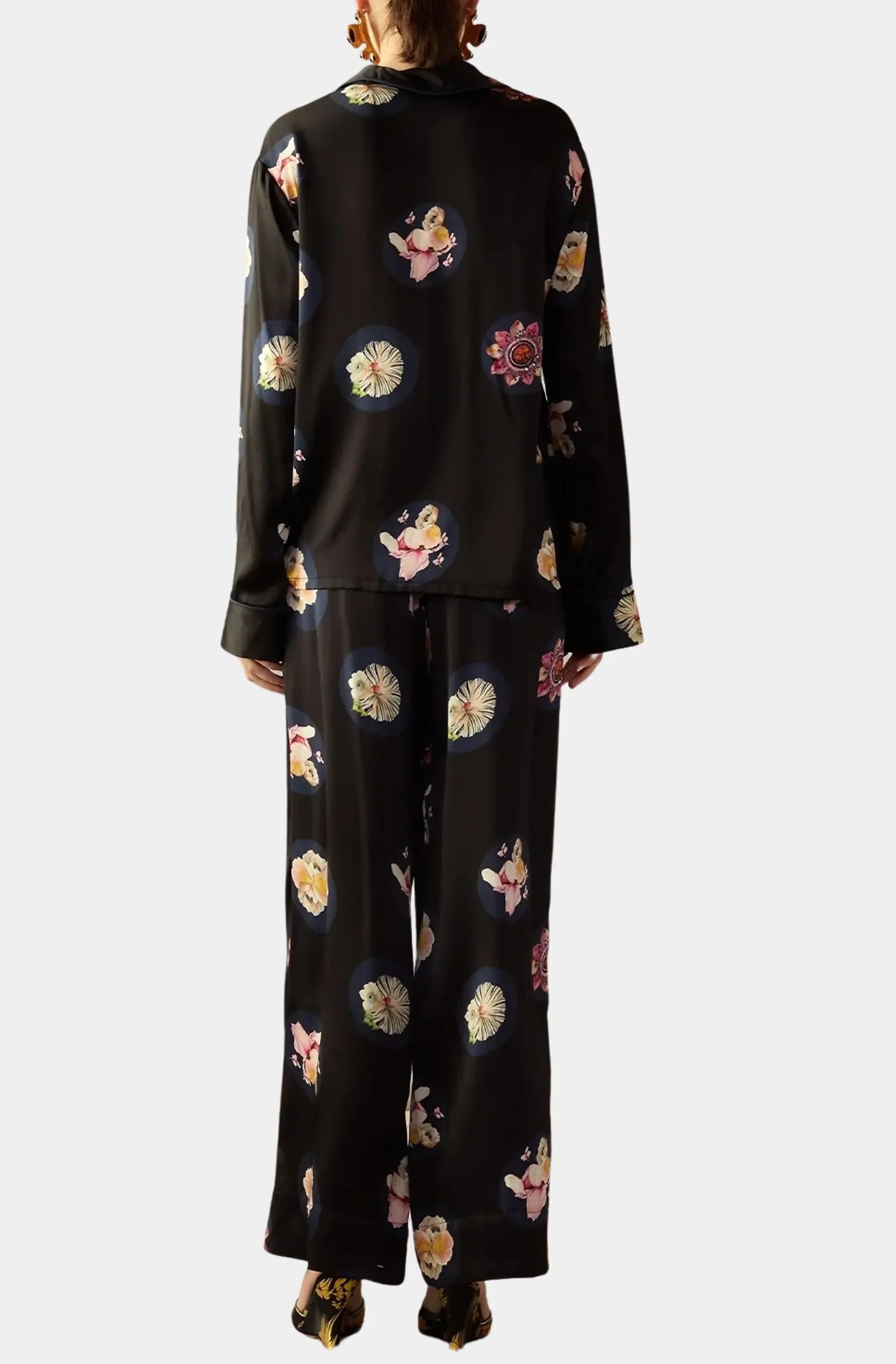 Moonlit Petal Silk Pant