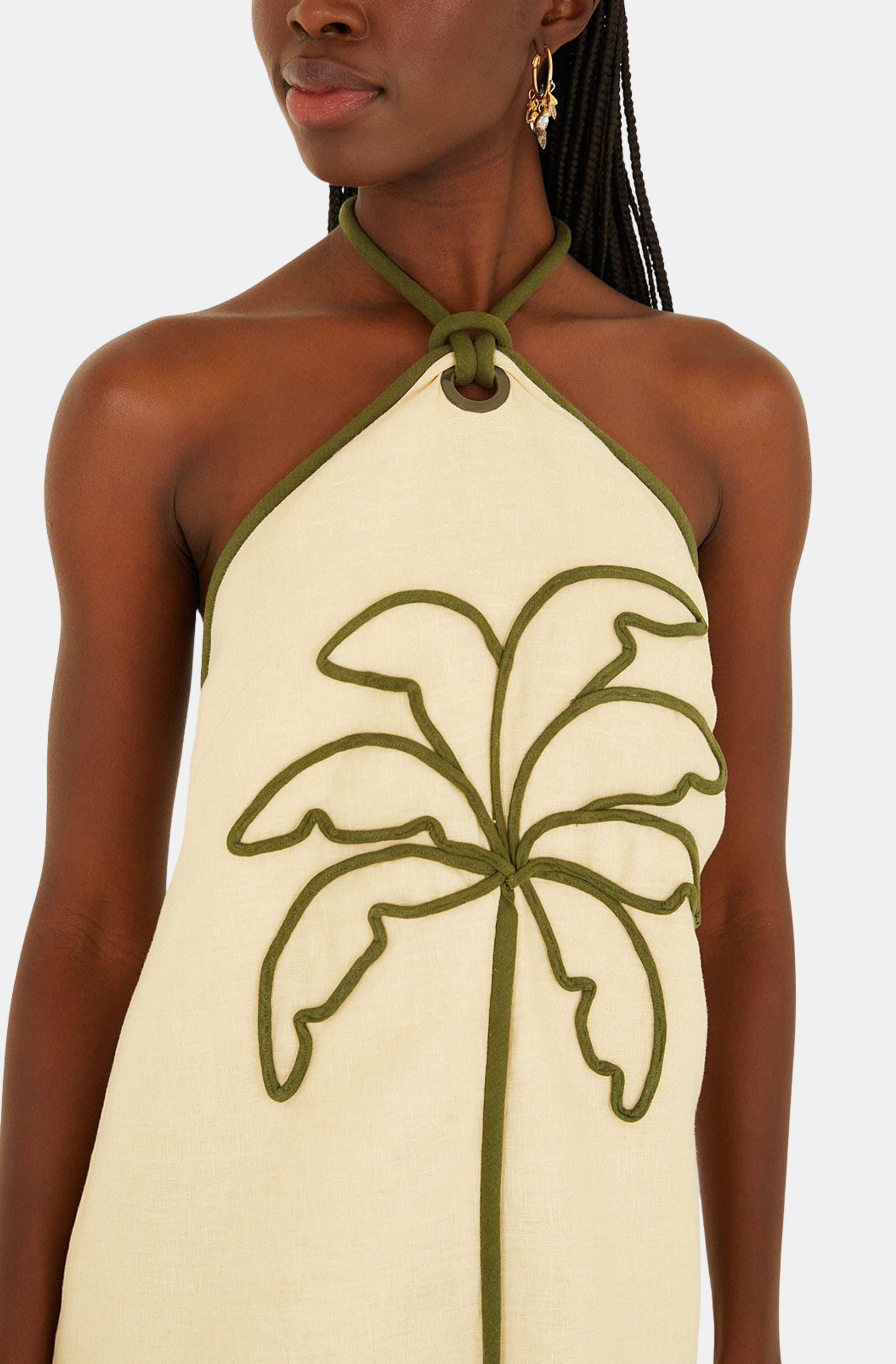 Sand Coconut Sleeveless Mini Dress