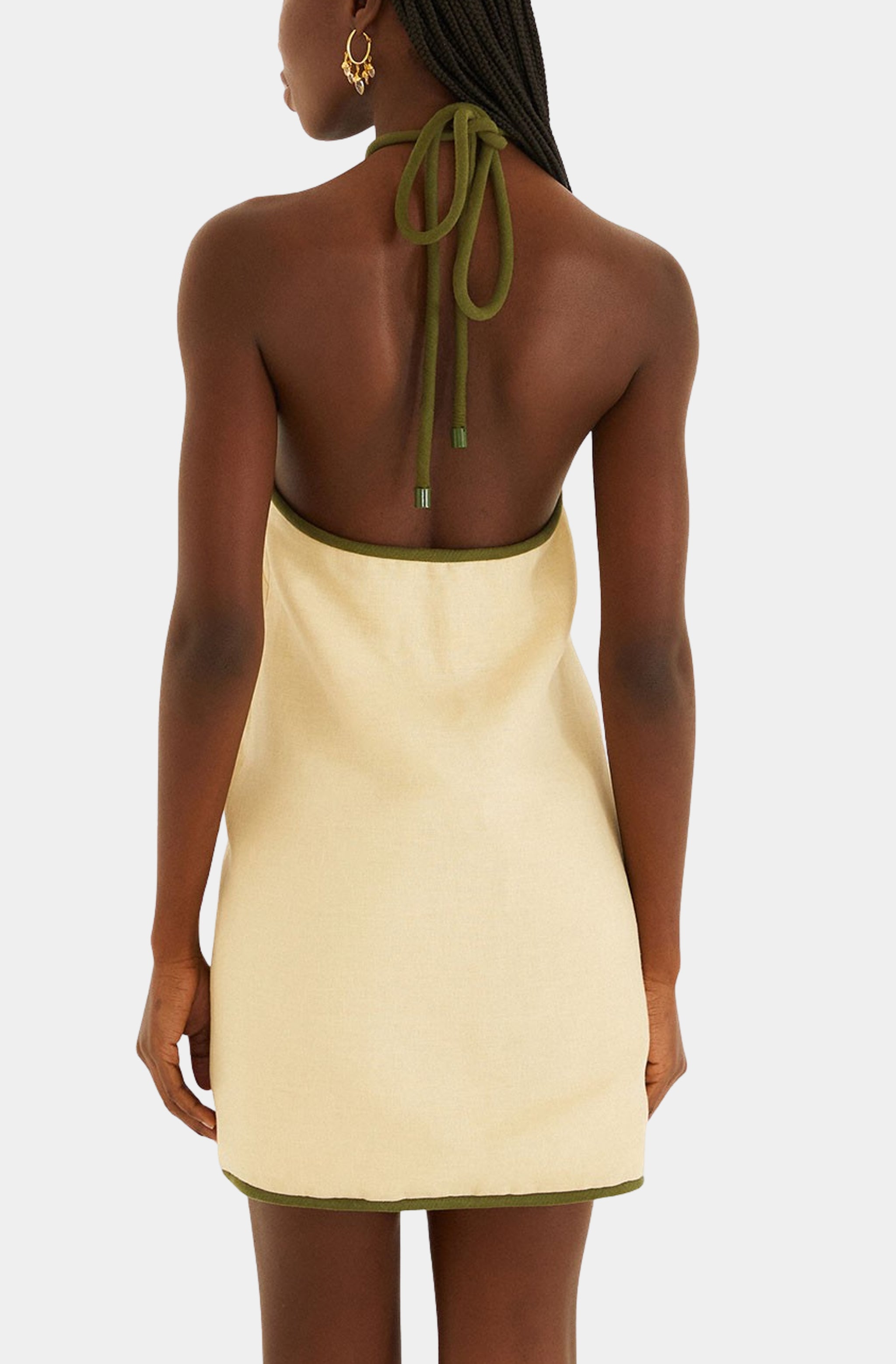 Sand Coconut Sleeveless Mini Dress