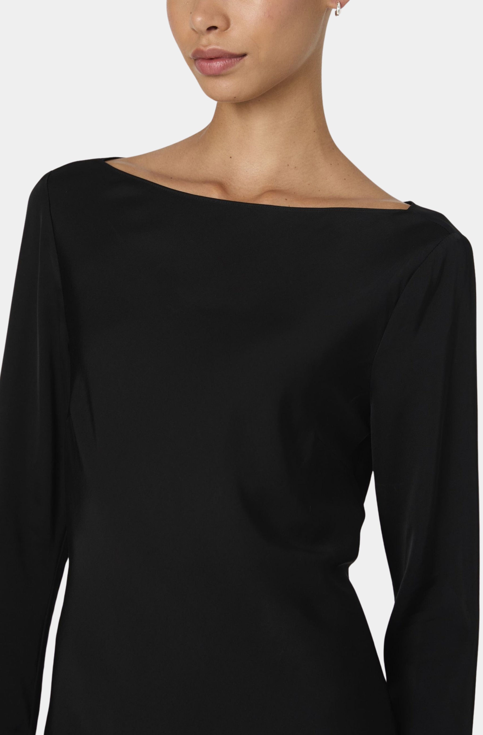 Ennis Satin Longsleeve Mini Dress