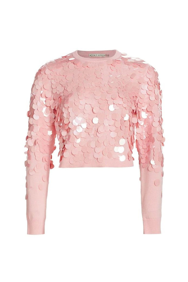 Delfina Crop Pailette Sweater