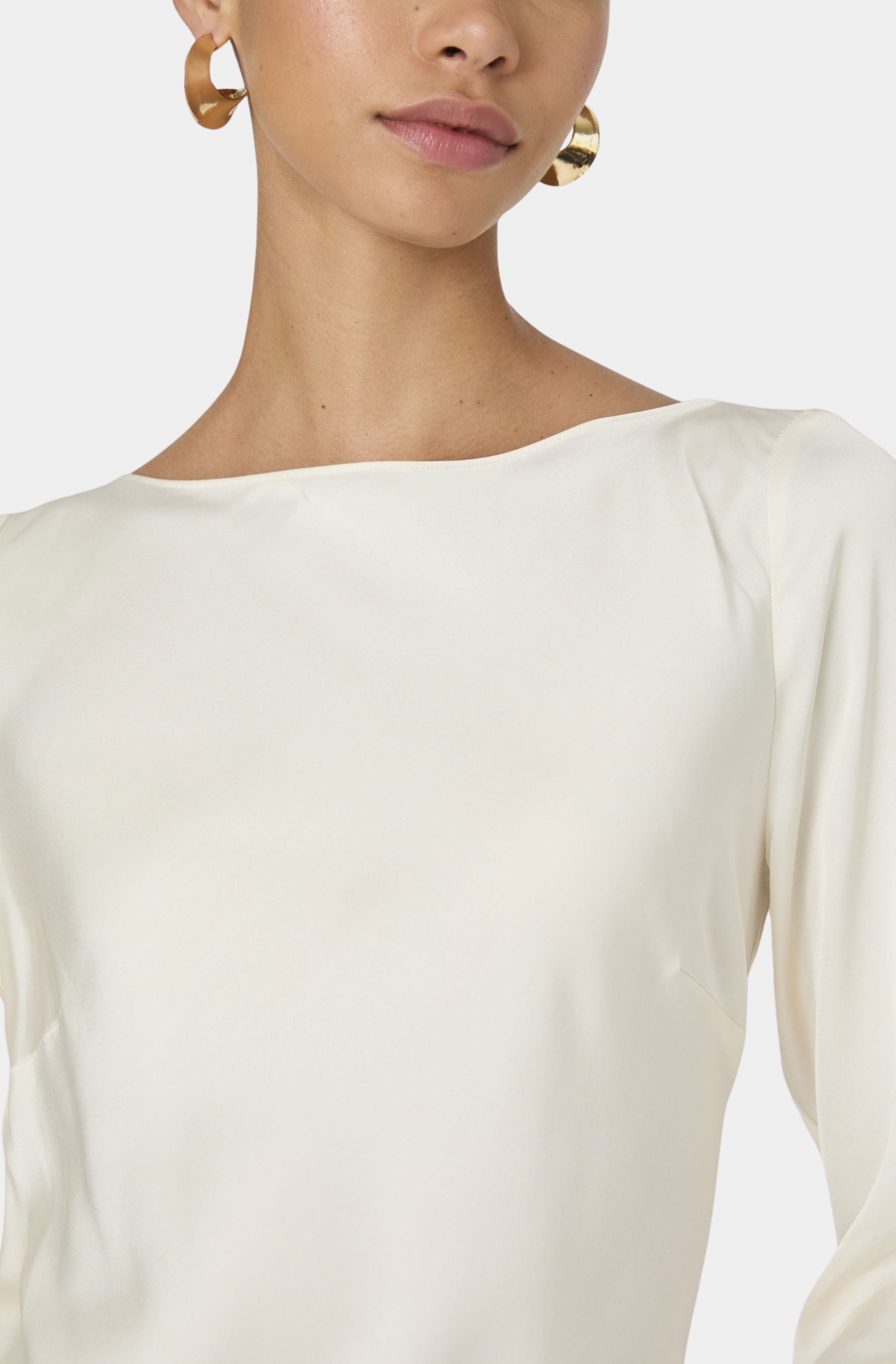 Ennis Satin Longsleeve Mini Dress