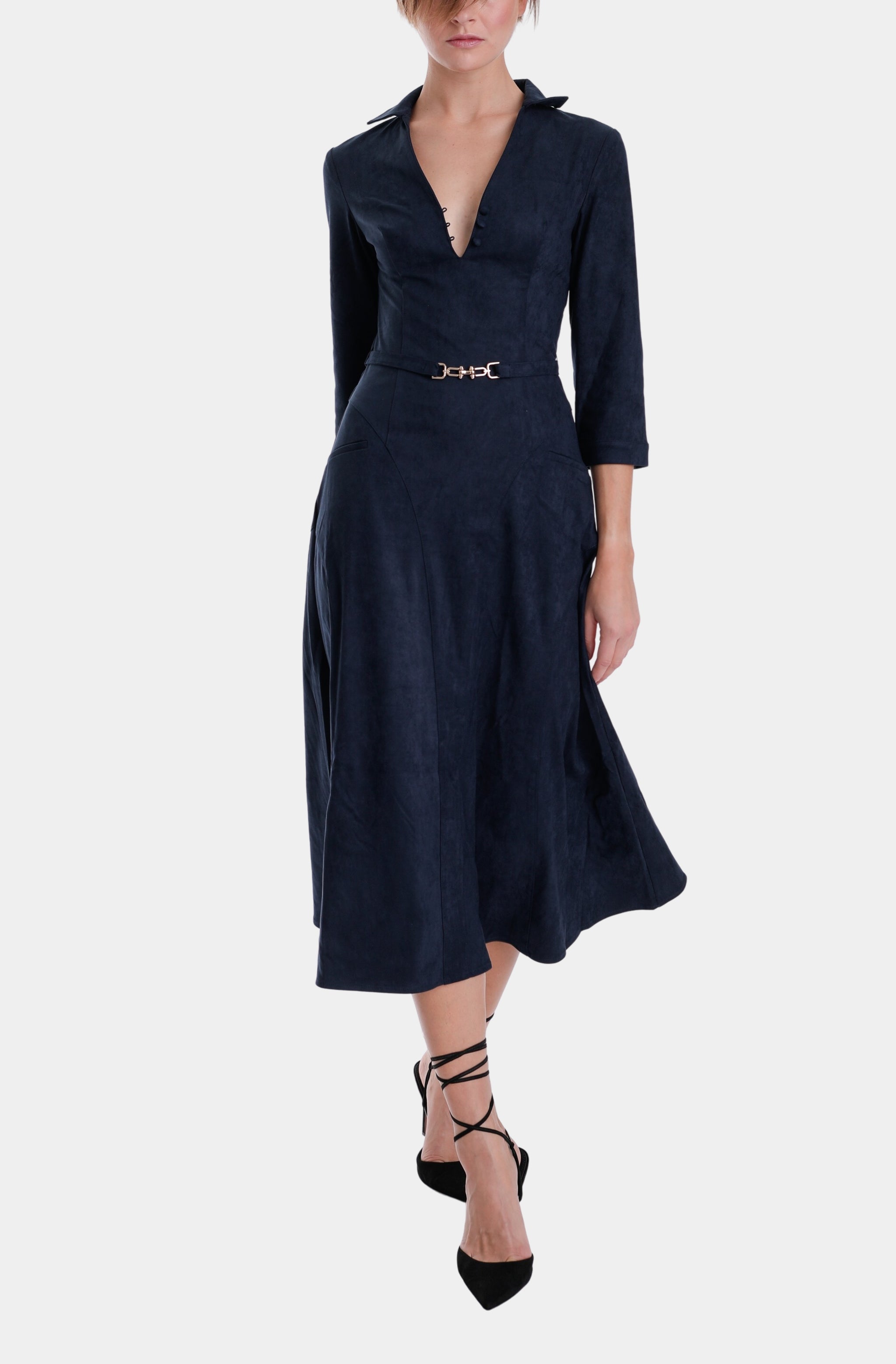 Victoria Suede Maxi Dress