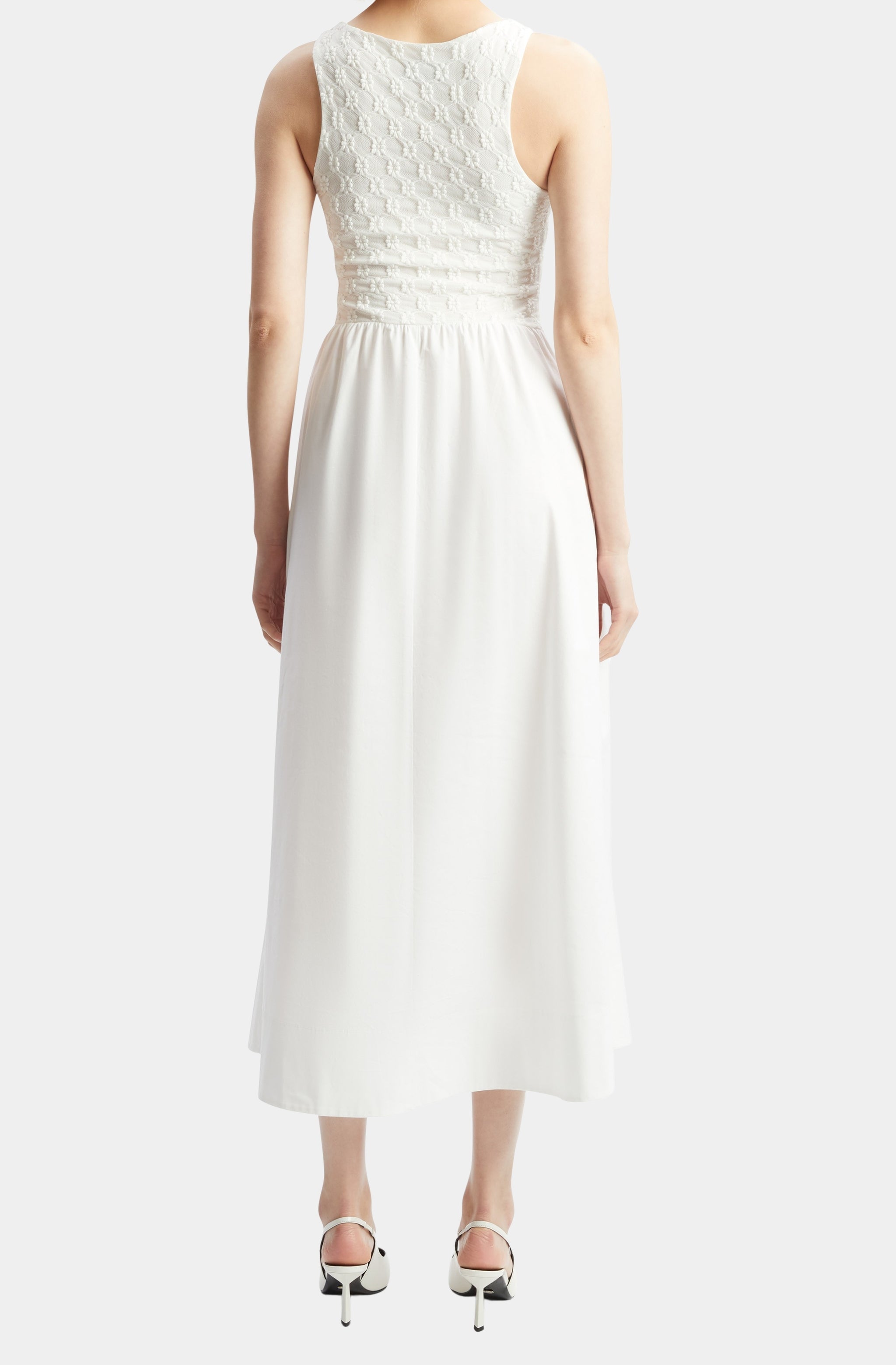 Bryony Lace Poplin Midi Dress