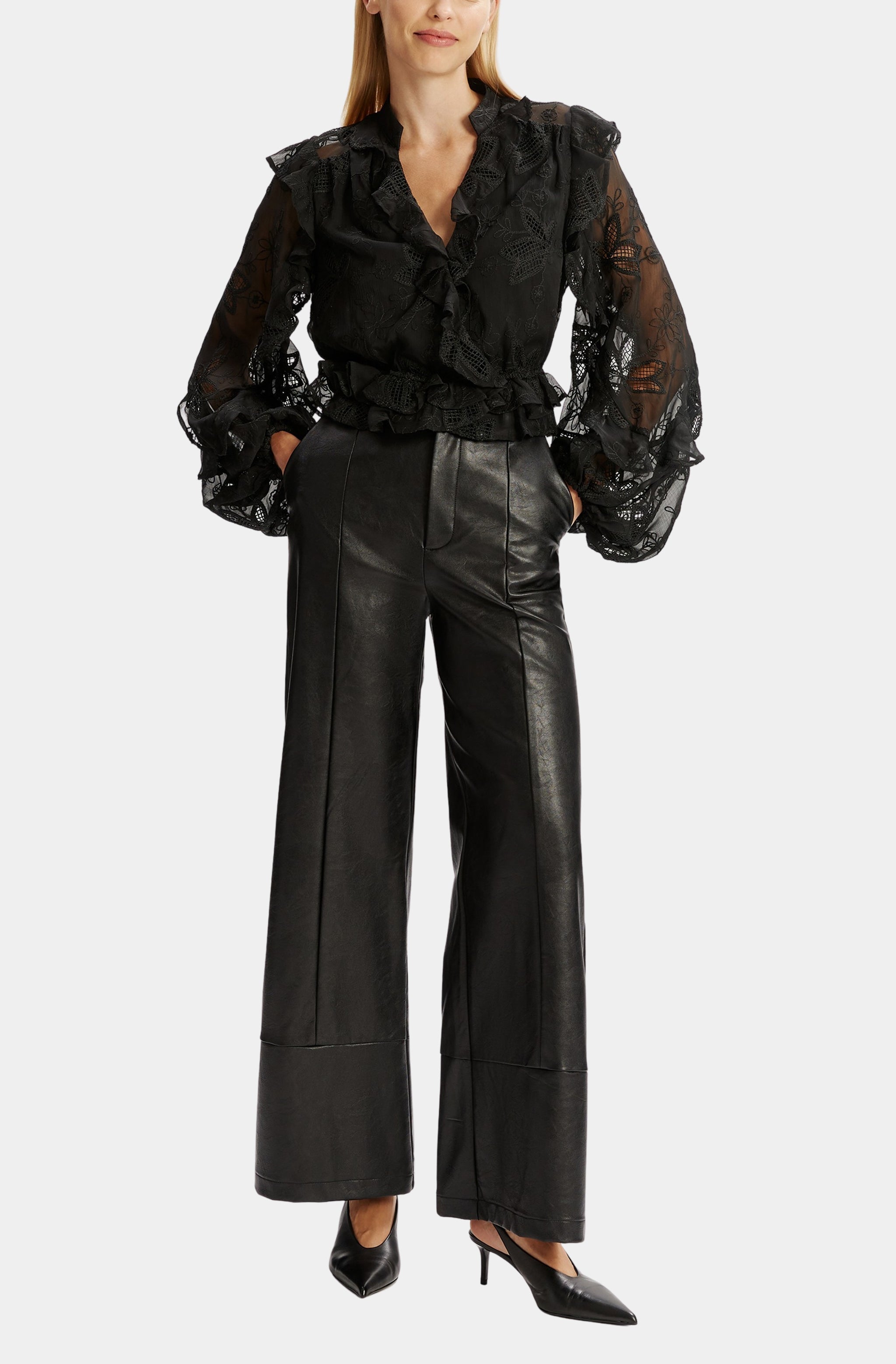 Frill Embroidered Blouse