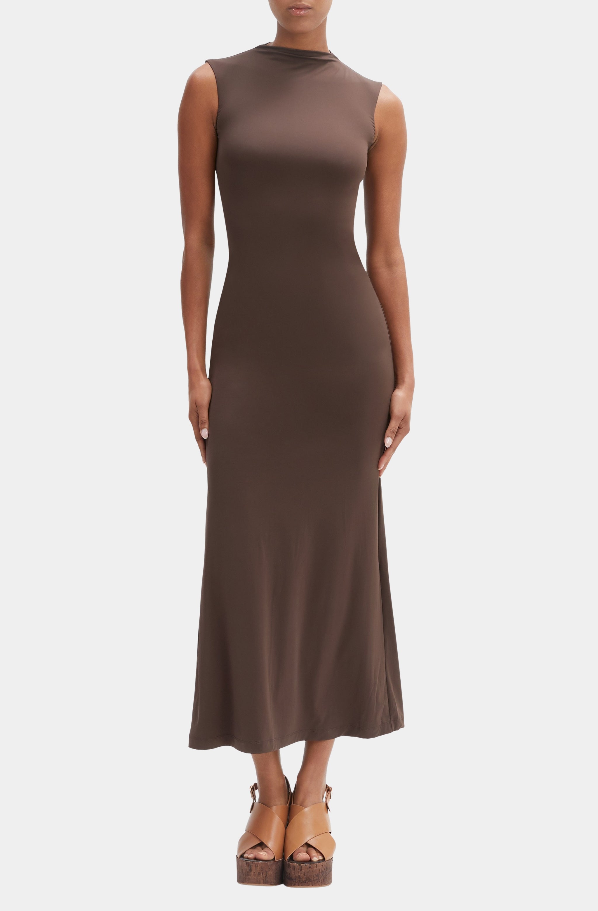 Veneda High Neck Maxi Dress