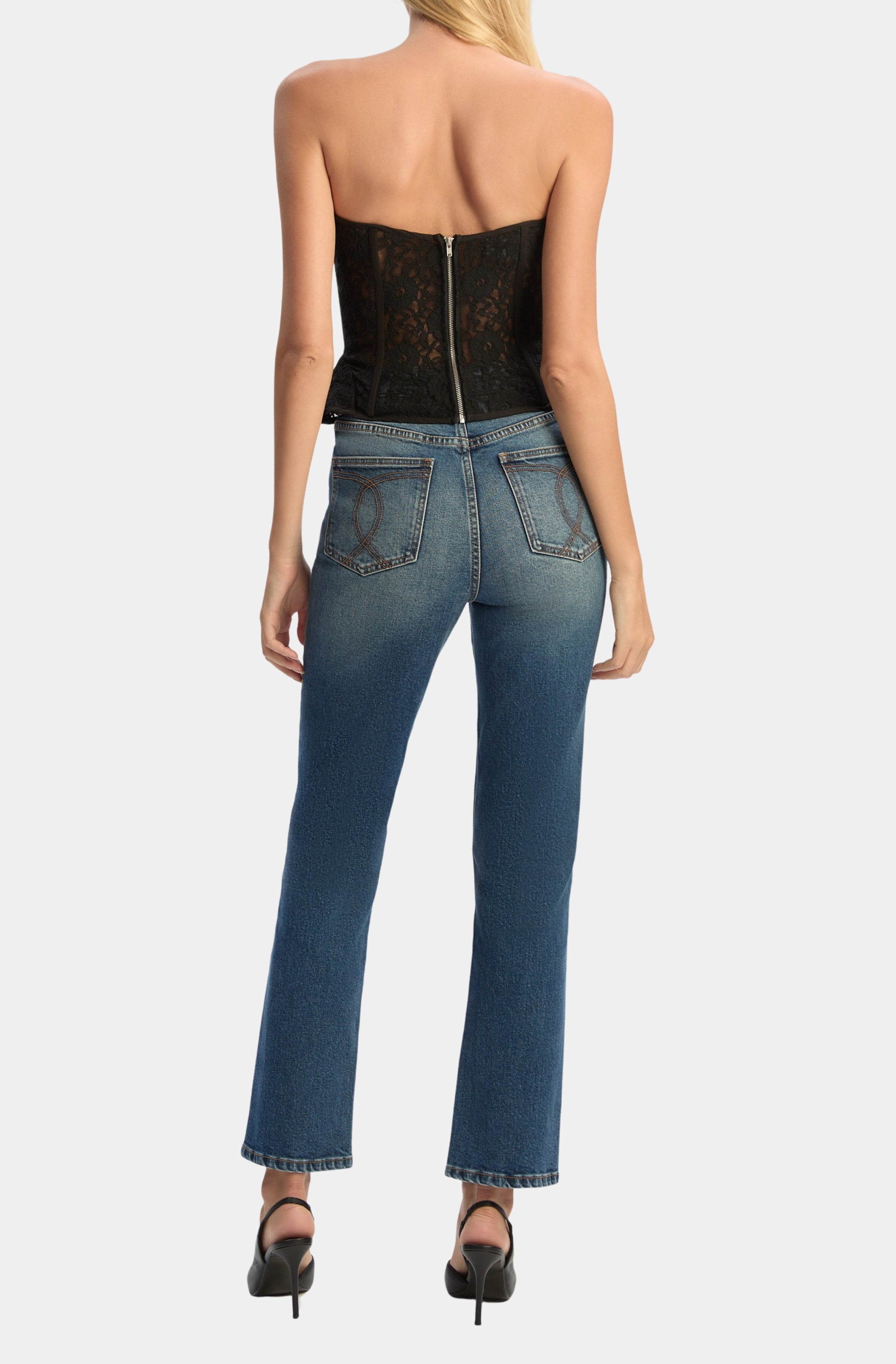 Cristo Strapless Lace Bustier