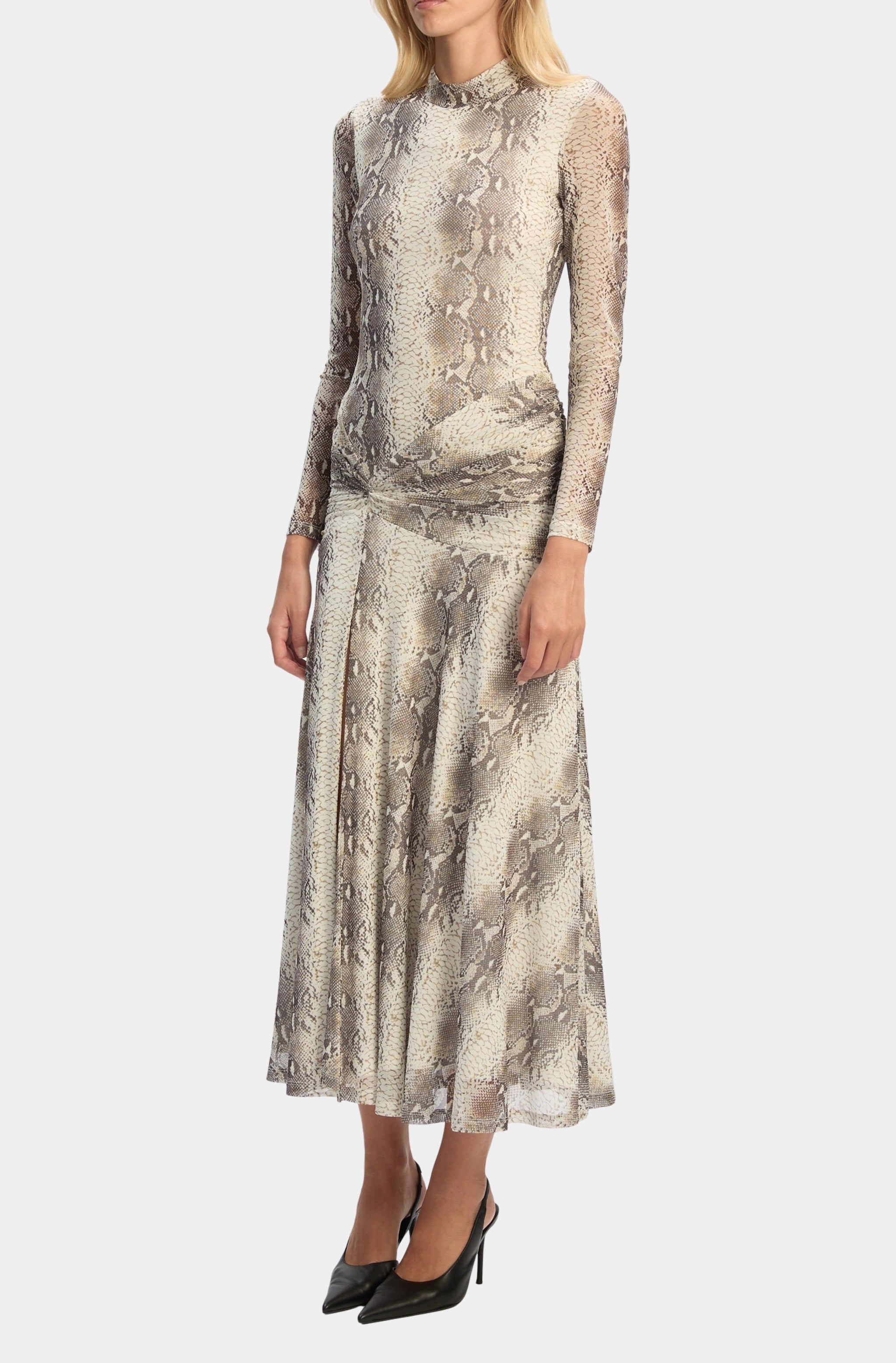 Lea Printed Mesh Dress