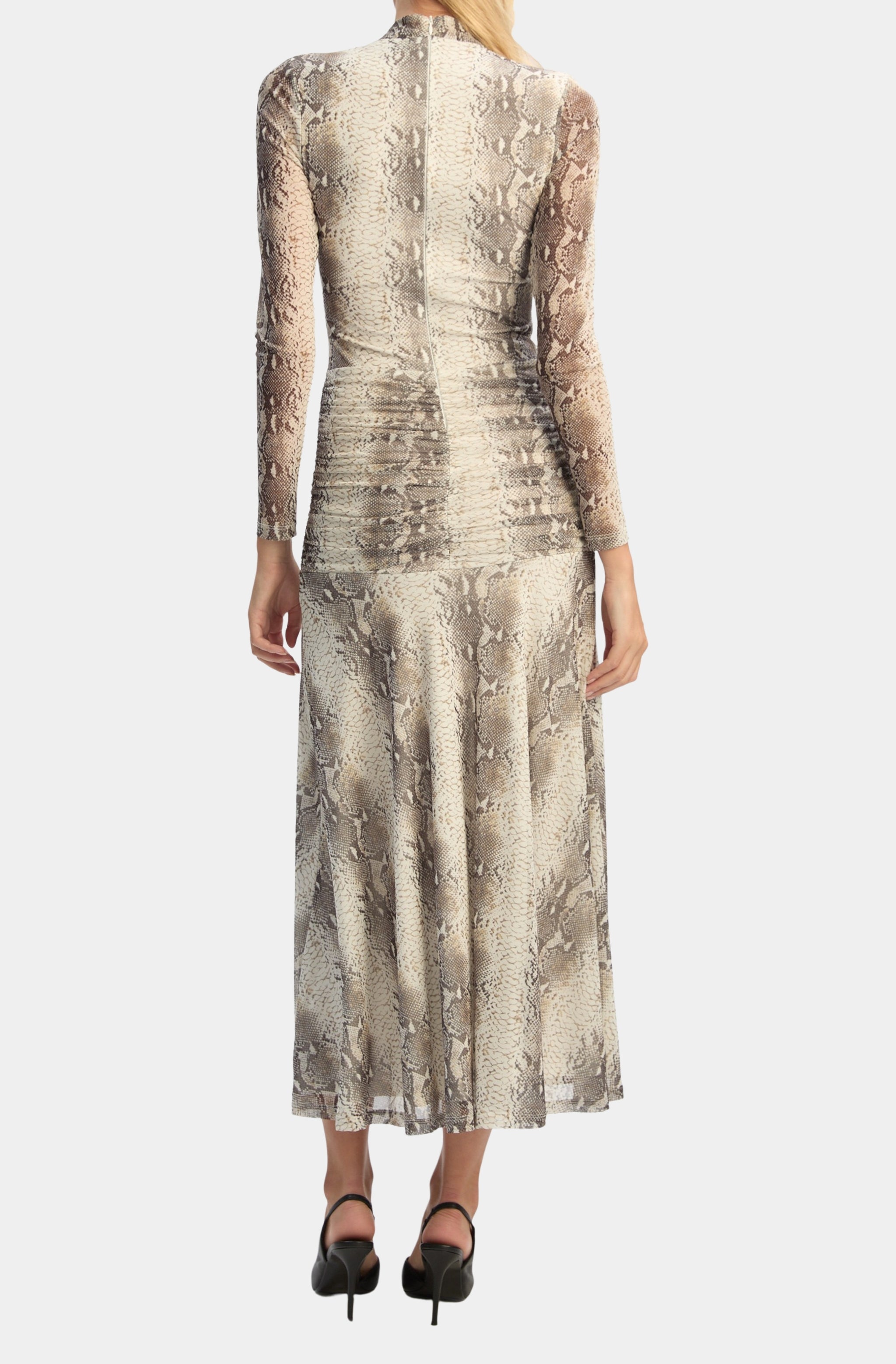 Lea Printed Mesh Dress