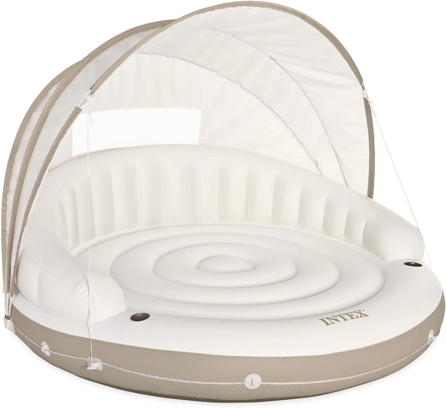 Intex 58292EP Canopy Island Inflatable Pool Float with Detachable Sunshade, 78.5" x 59"