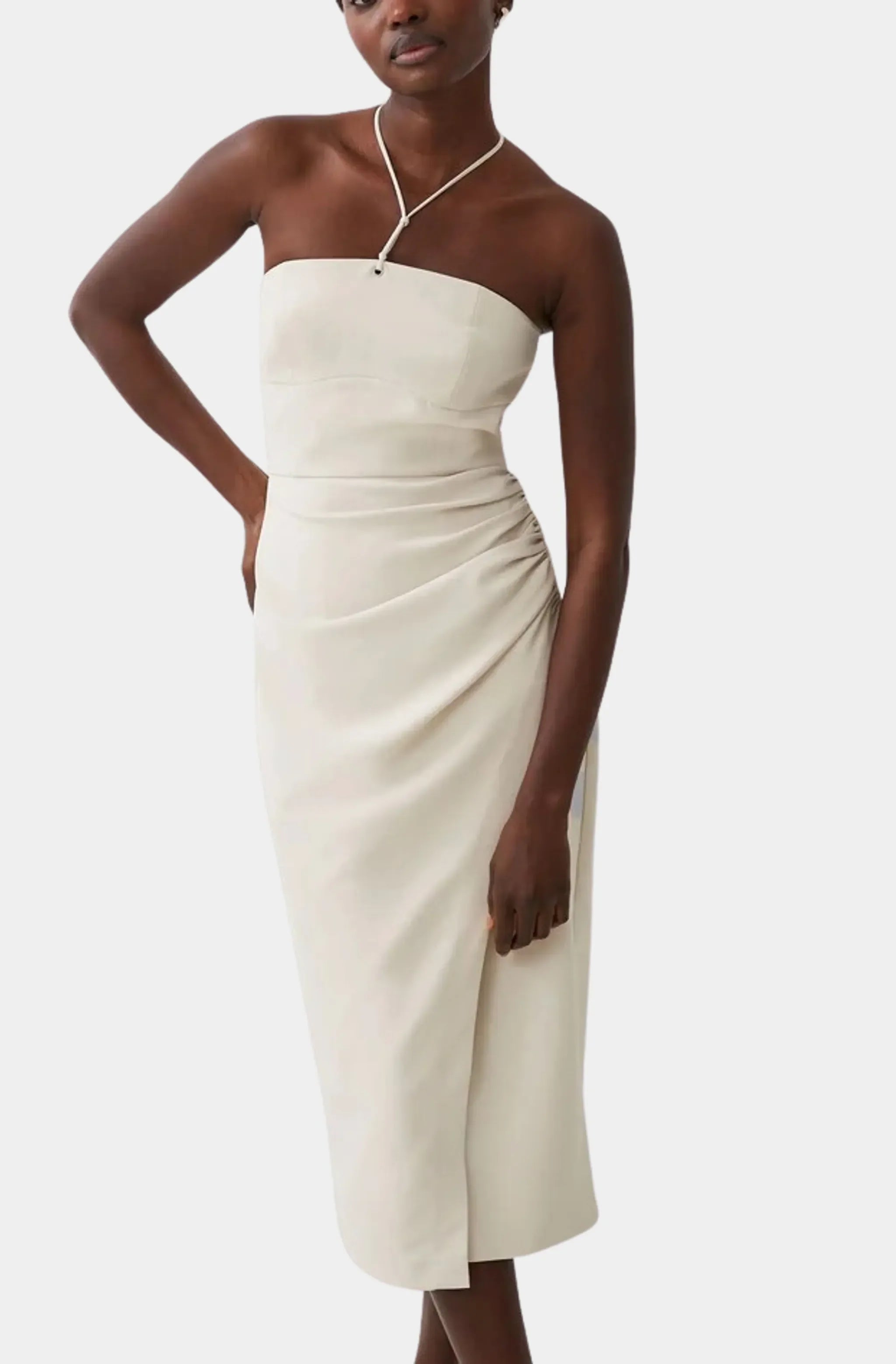 Echo Crepe Halter Dress