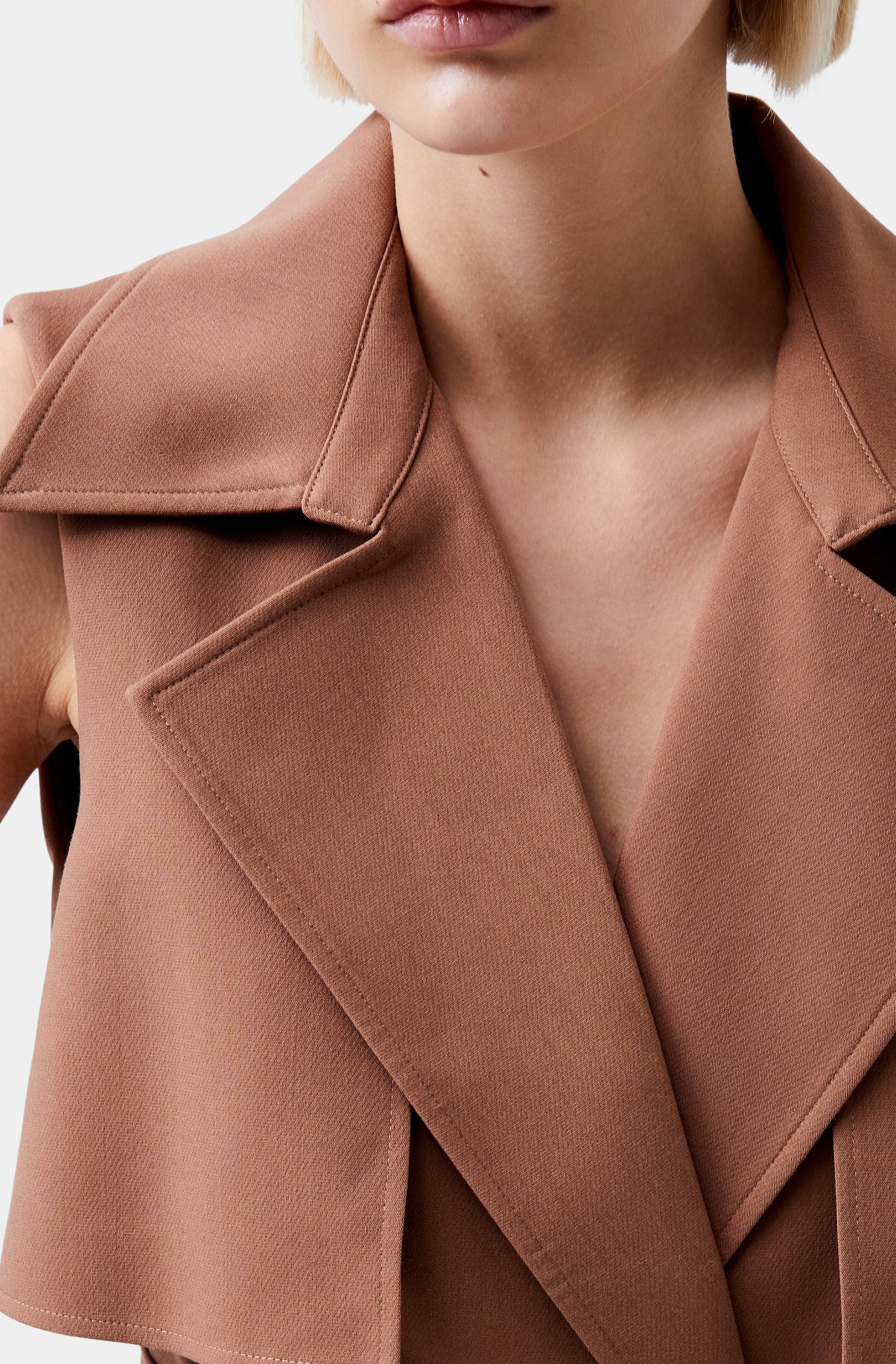 Azra Twill Sleeveless Trench Dress