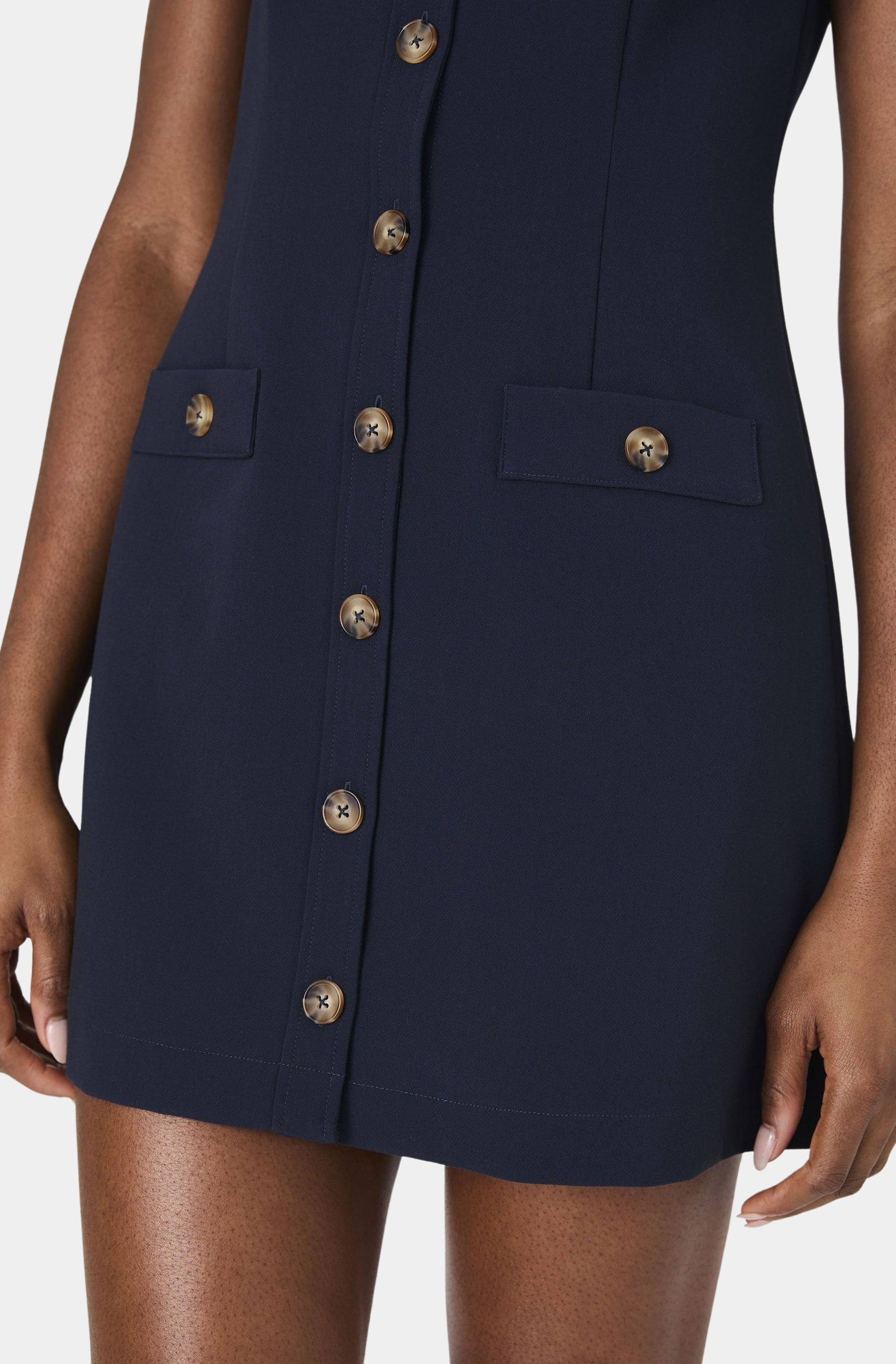 Azra Twill Sleeveless Button Down Dress