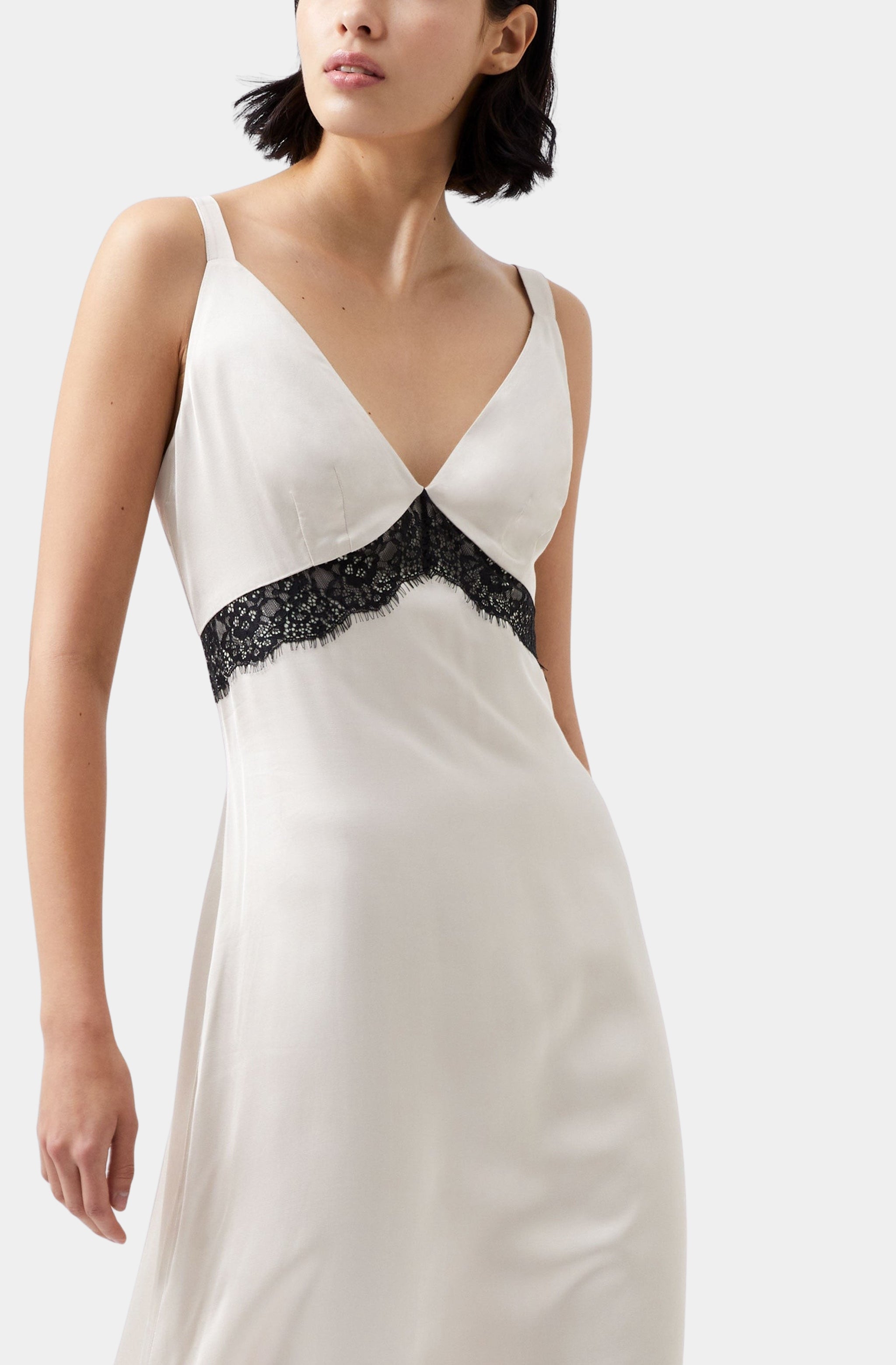 Ennis Satin Lace Dress