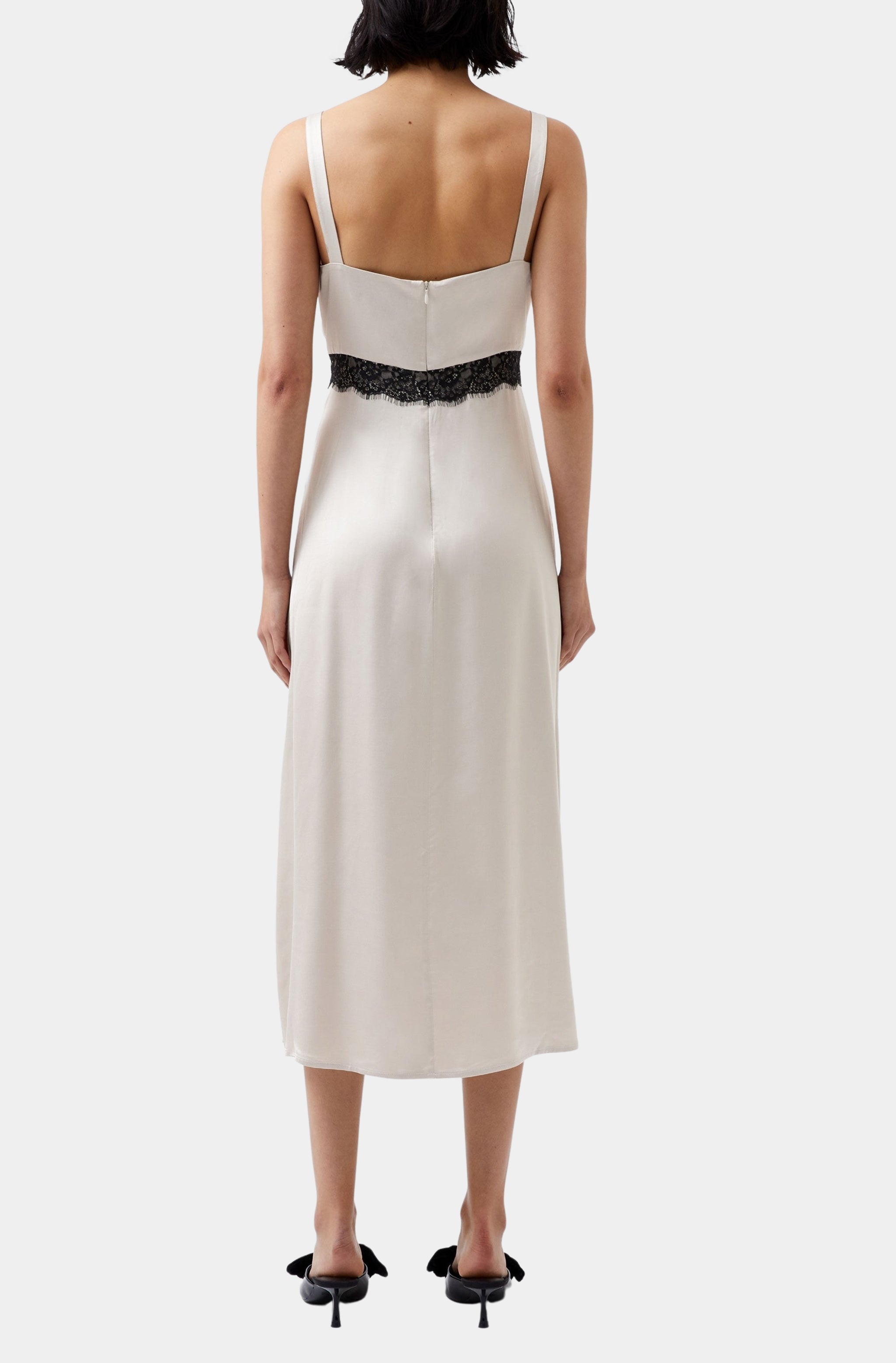 Ennis Satin Lace Dress
