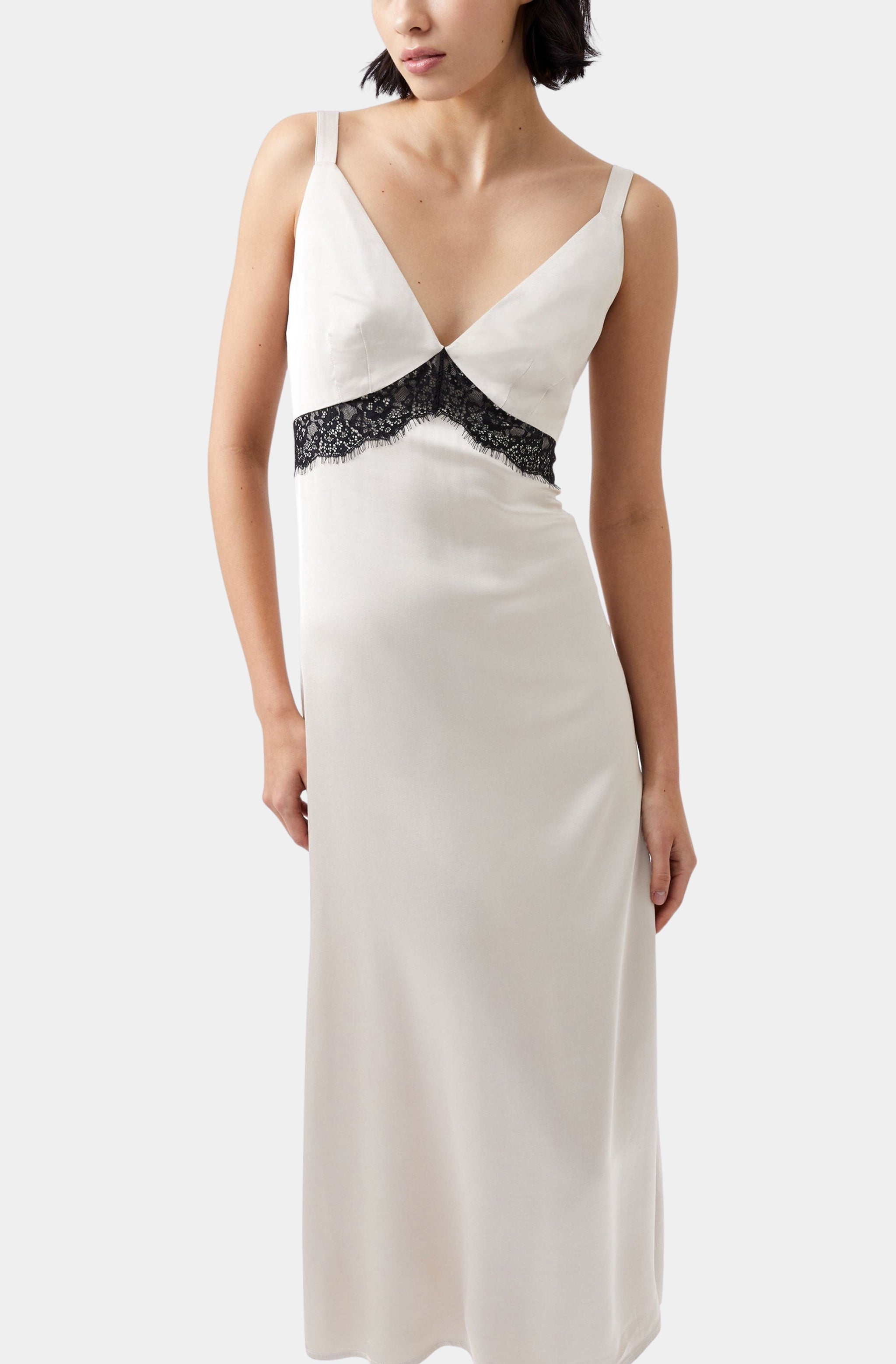 Ennis Satin Lace Dress