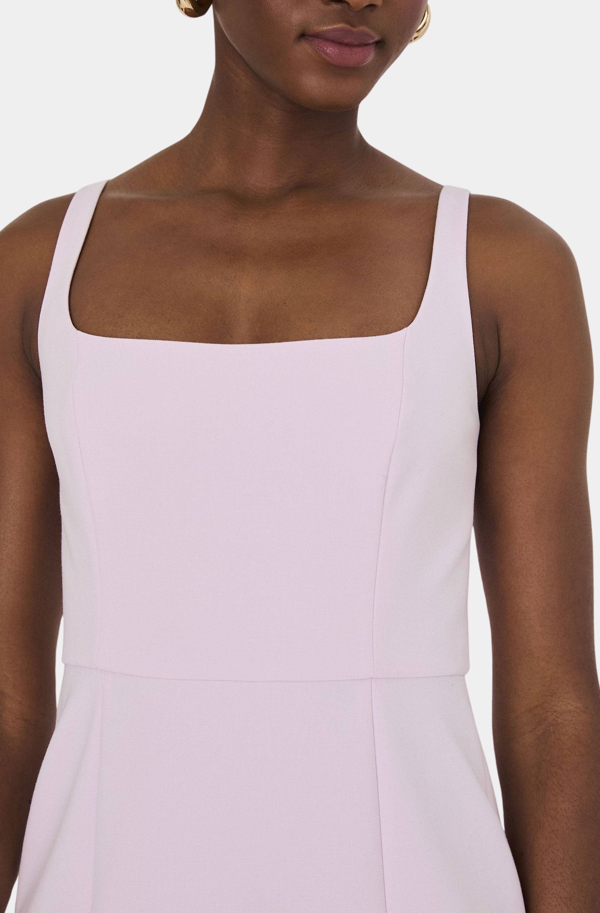 Whisper Bow Slit Strappy Mini Dress