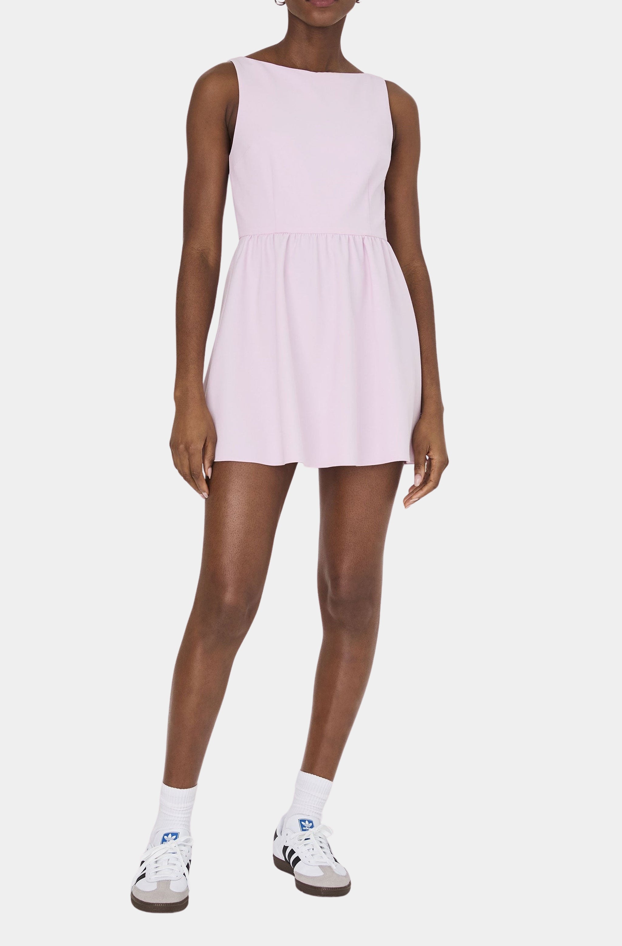 Whisper Boat Neck Mini Dress