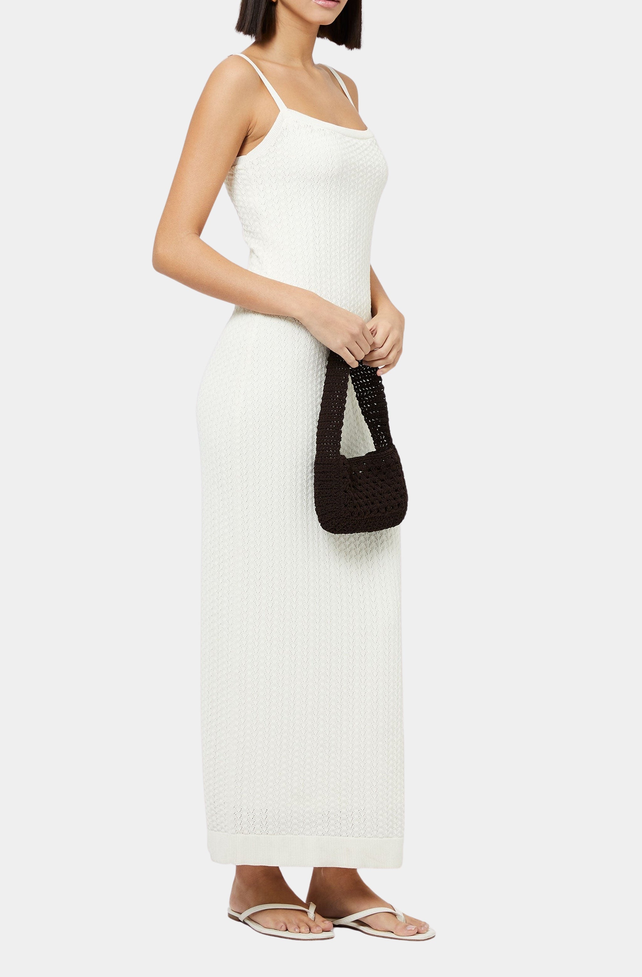 Cotton Pointelle Midi Dress