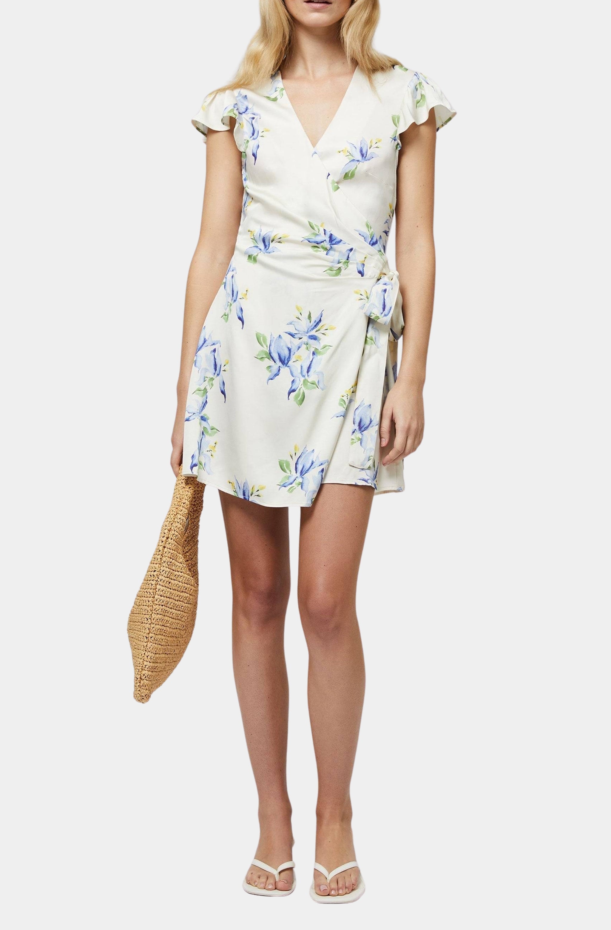 Vivian Ennis Satin Wrap Dress