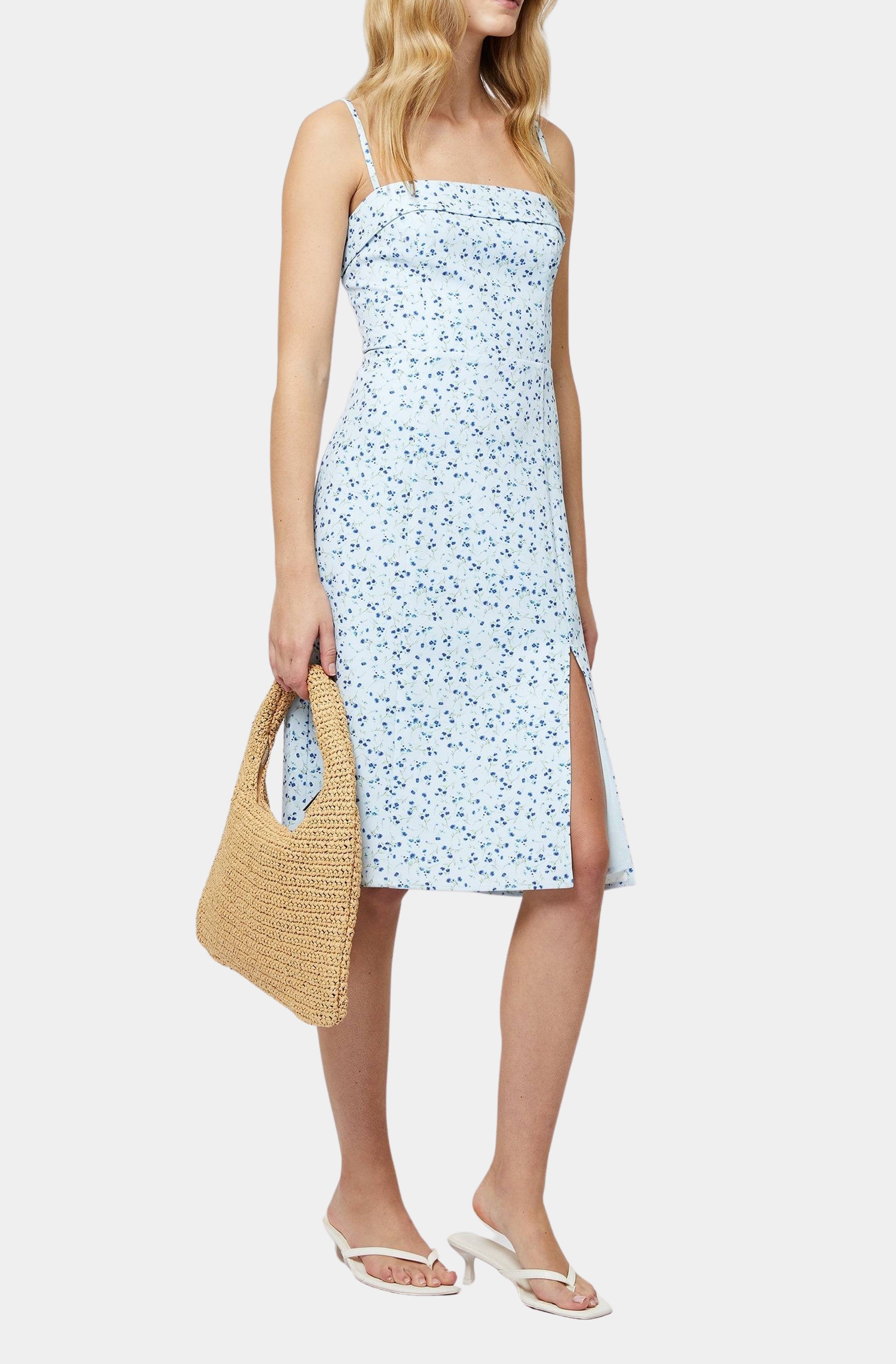 Echo Crepe Strappy Midi Dress