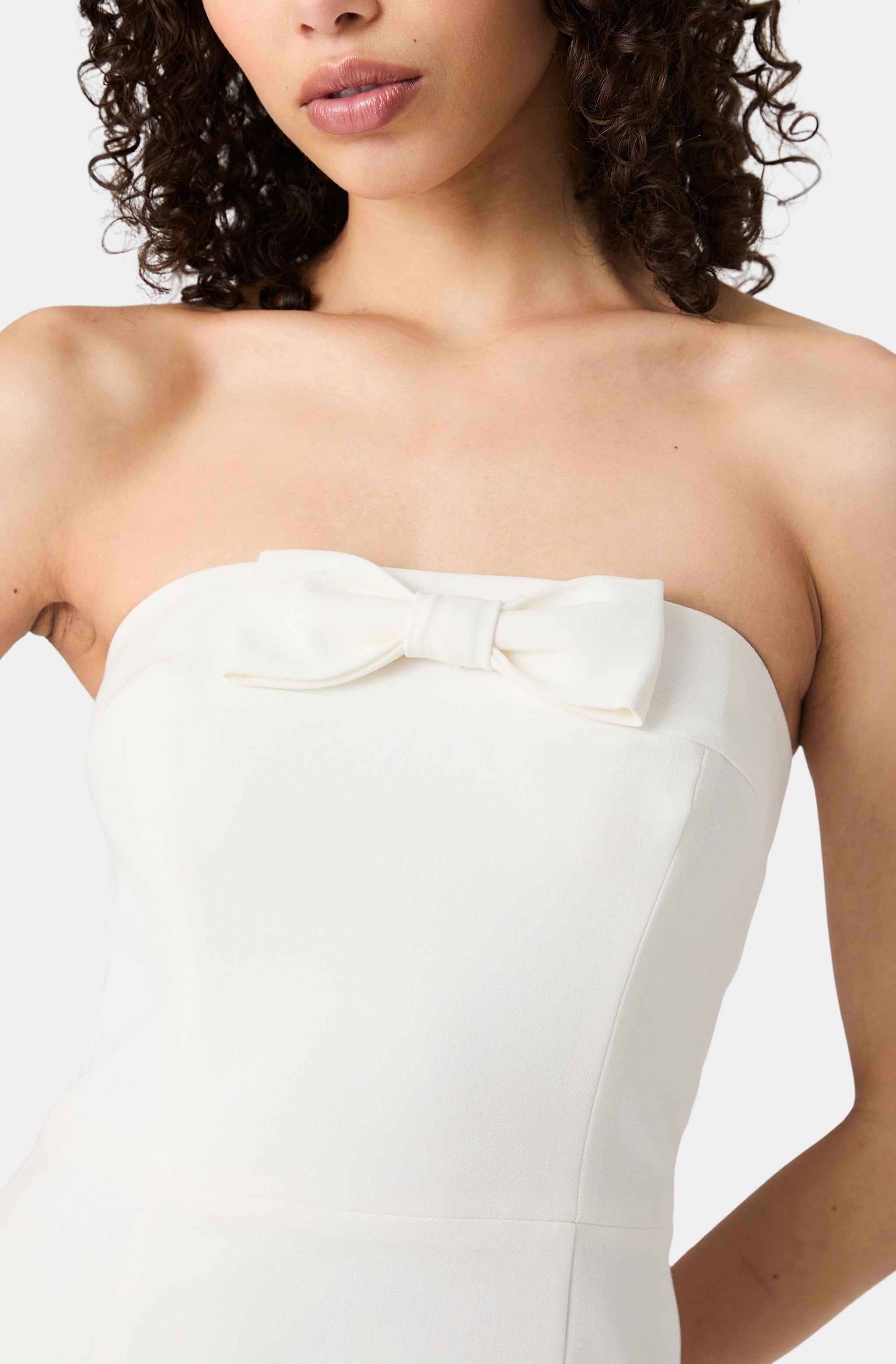 Whisper Strapless Bow Mini Dress