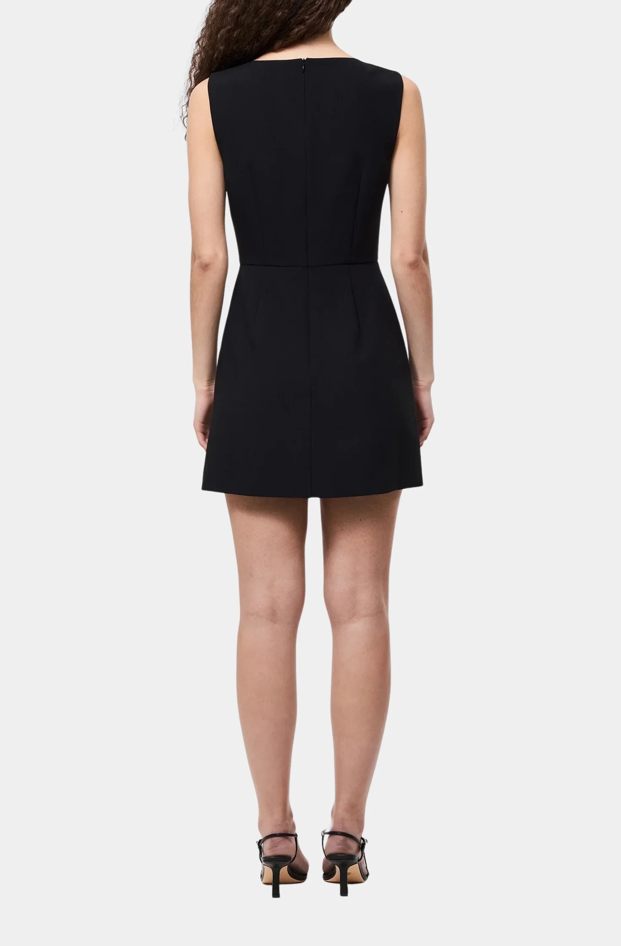 Contrast Bow Sleeveless Mini Dress