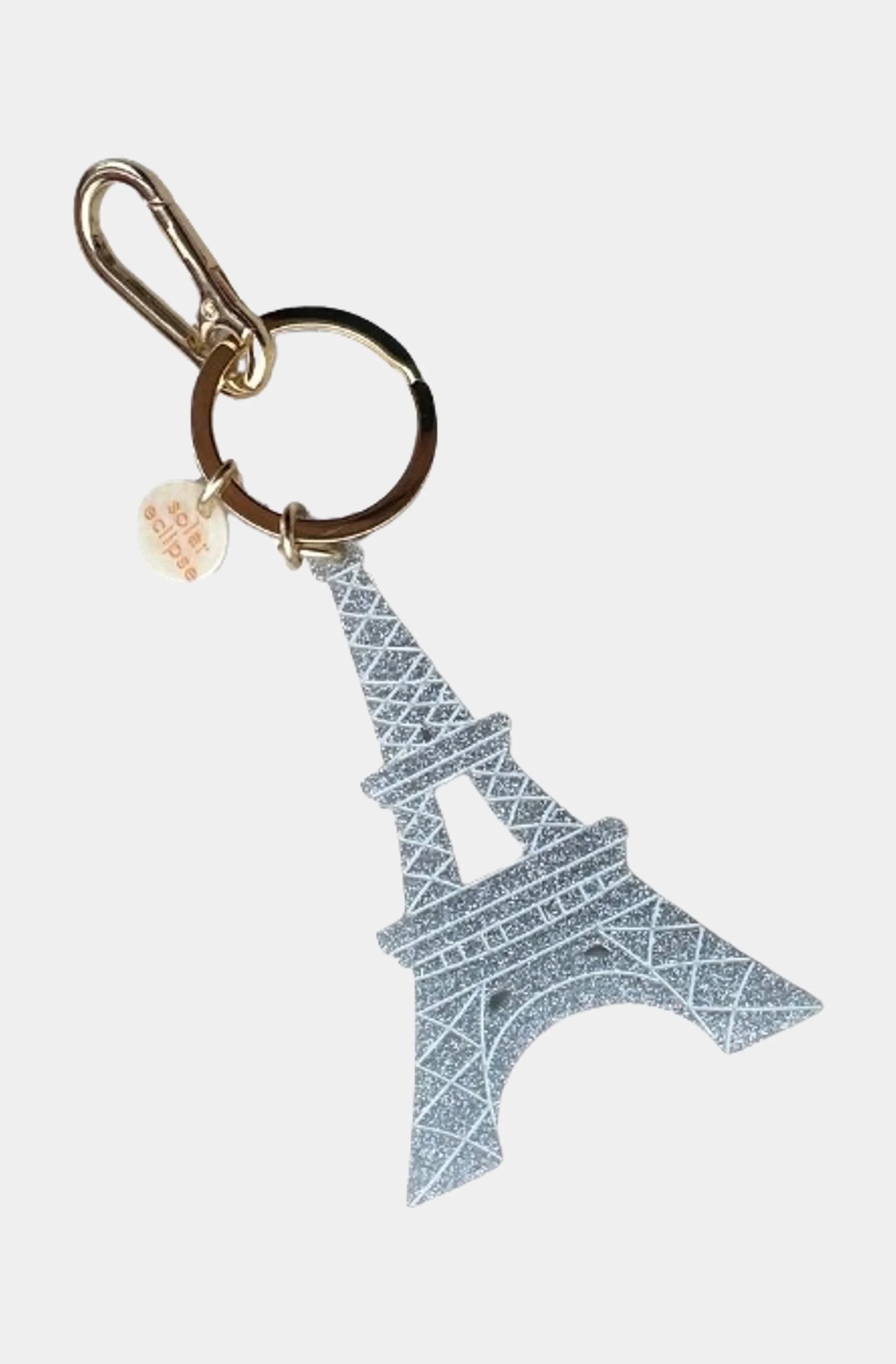 Hand-painted Eiffel Tower Bag Charm Keychain