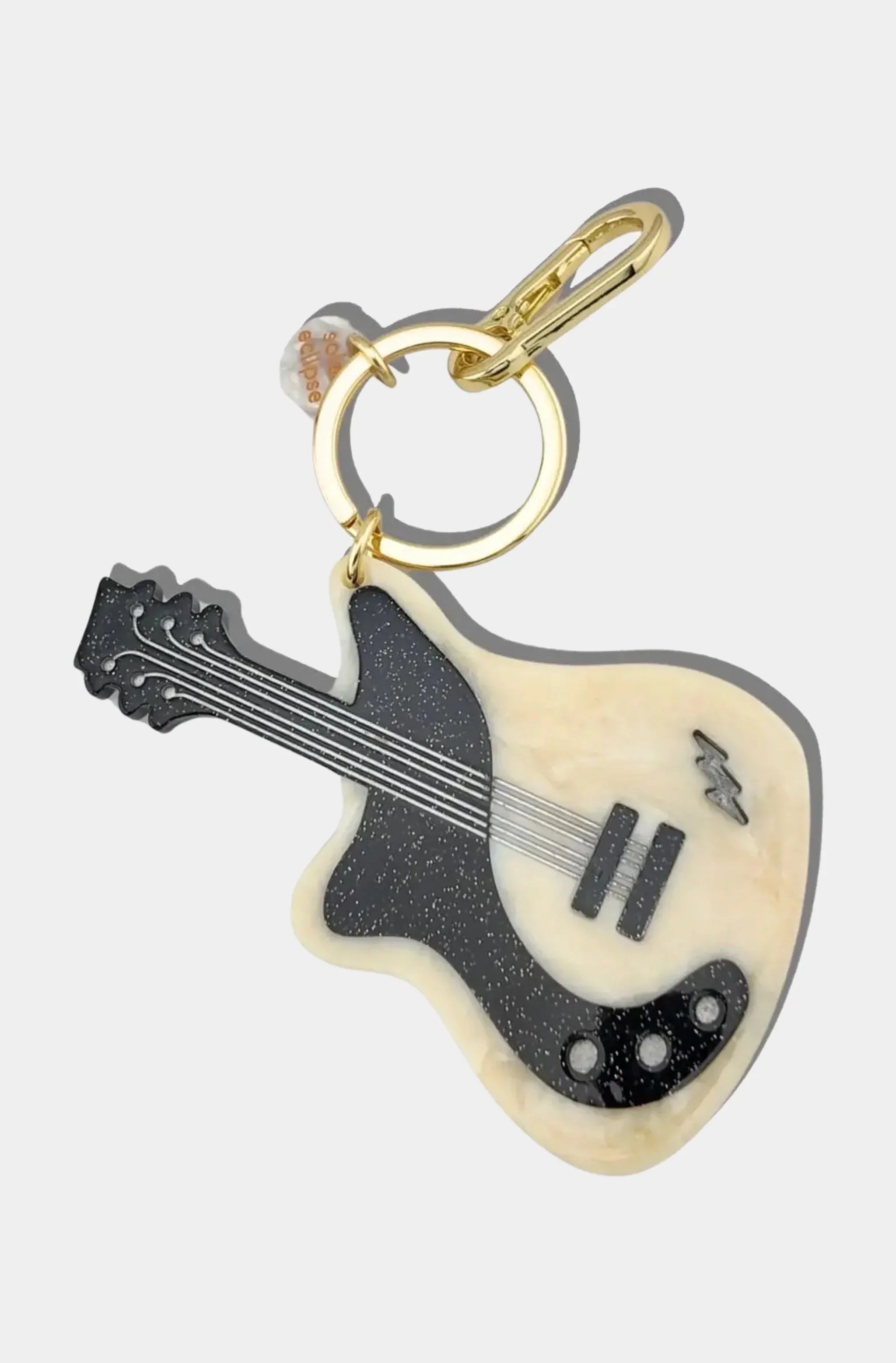 Hand-painted Electric Guitar Bag Charm Keychain