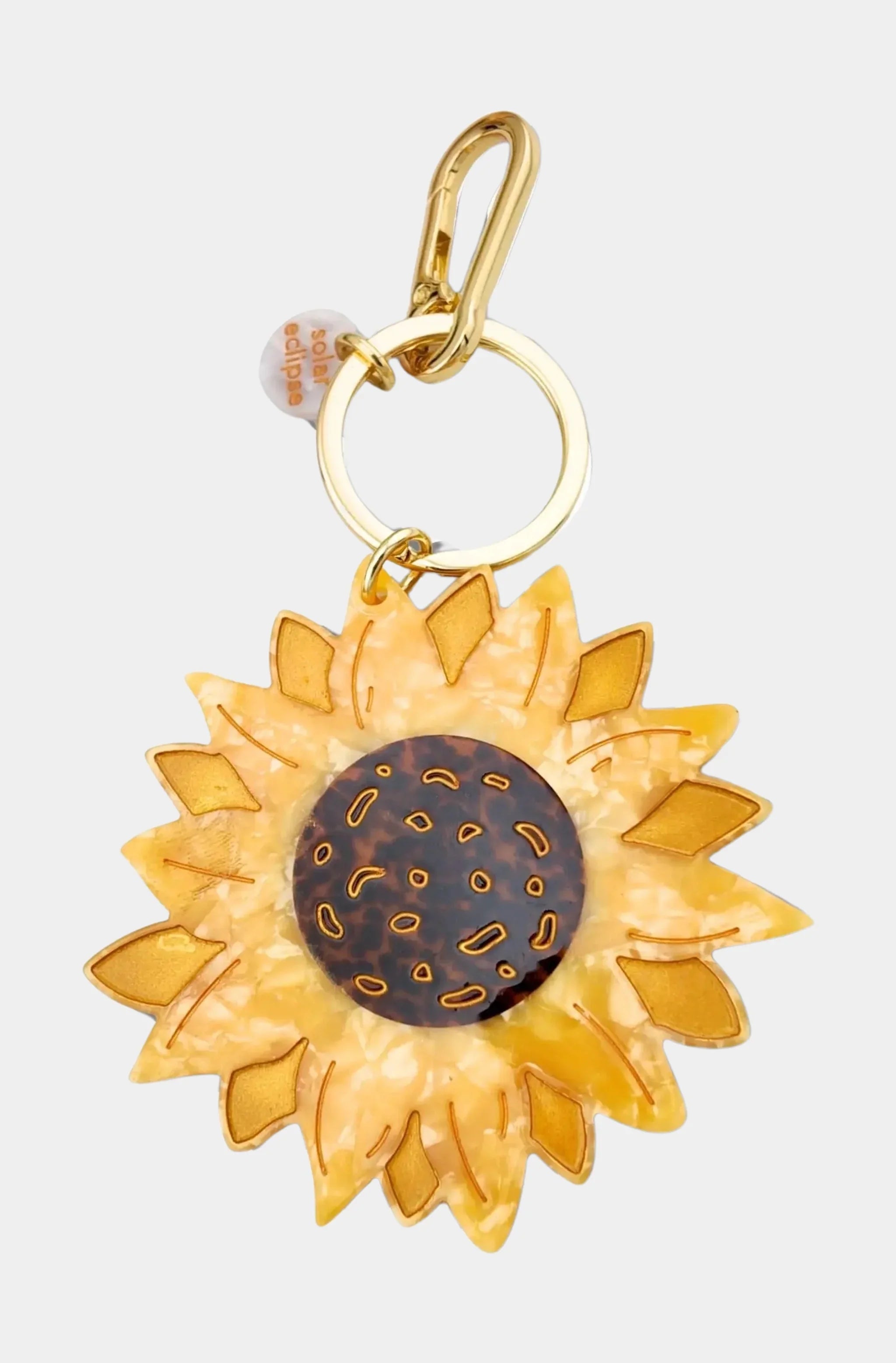 Hand-painted Sunflower Bag Charm Keychain