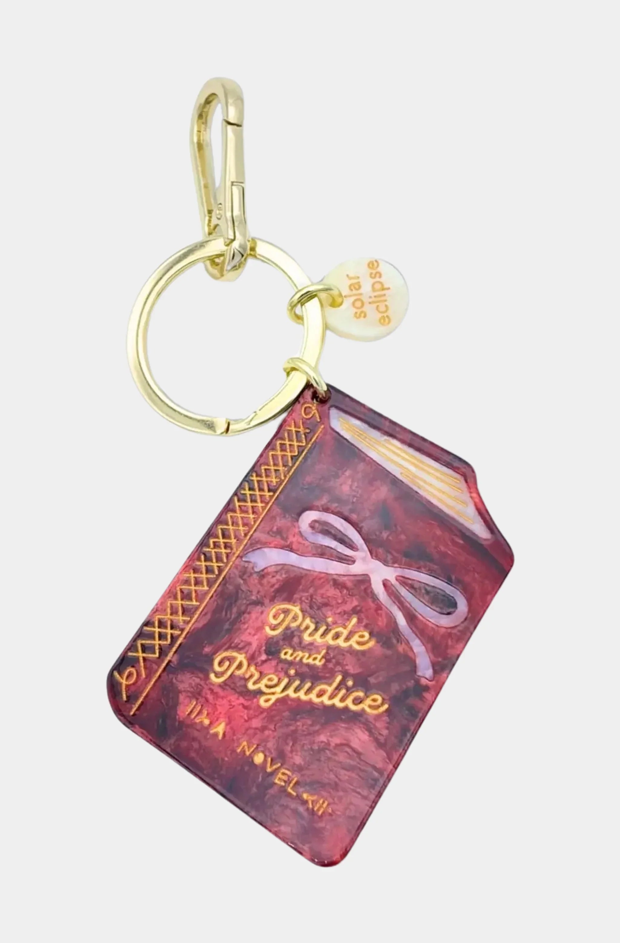 Hand-painted Pride & Prejudice Book Bag Charm Keychain