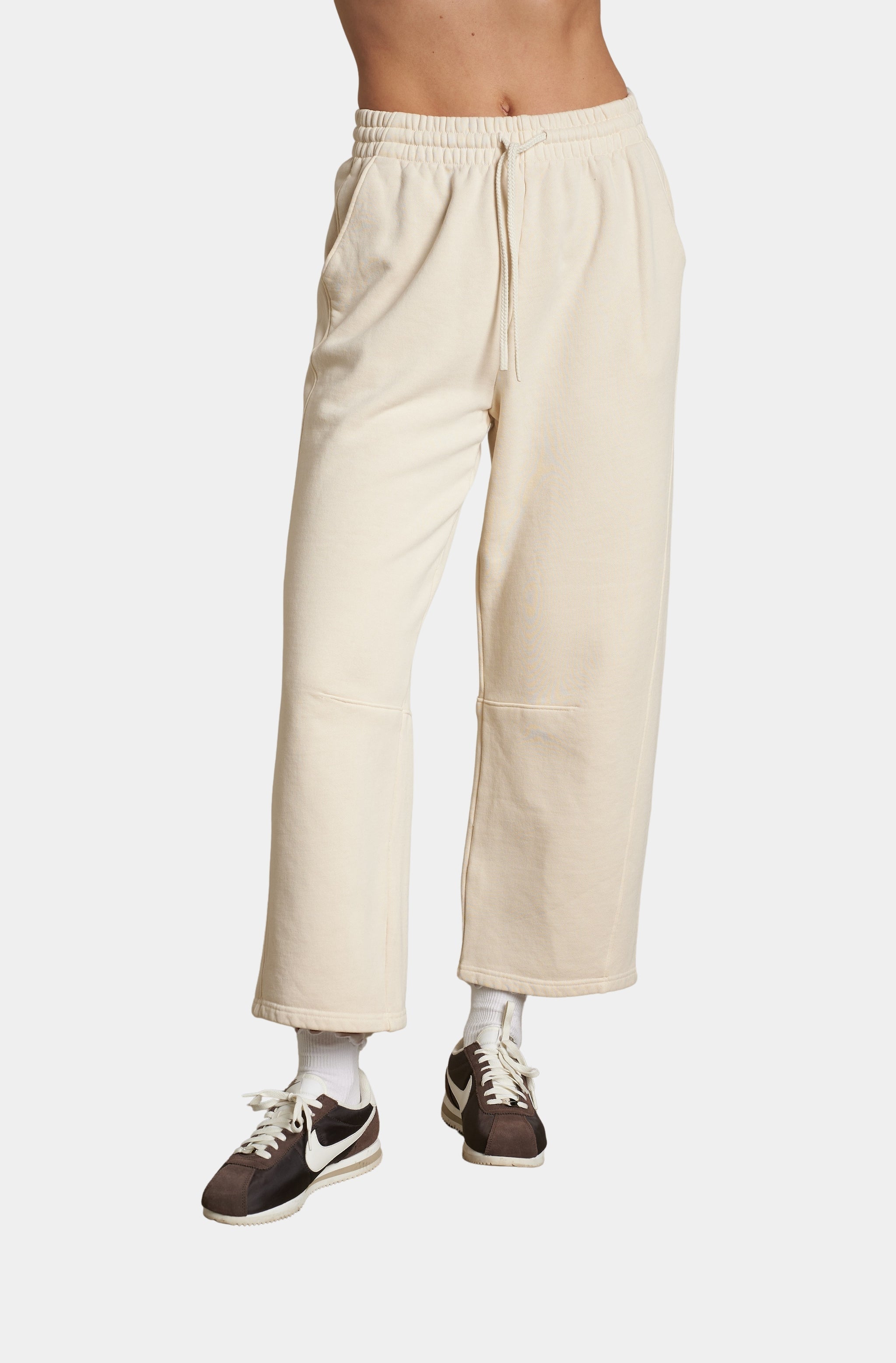 Fallon Structured Fleece Barrel Pants