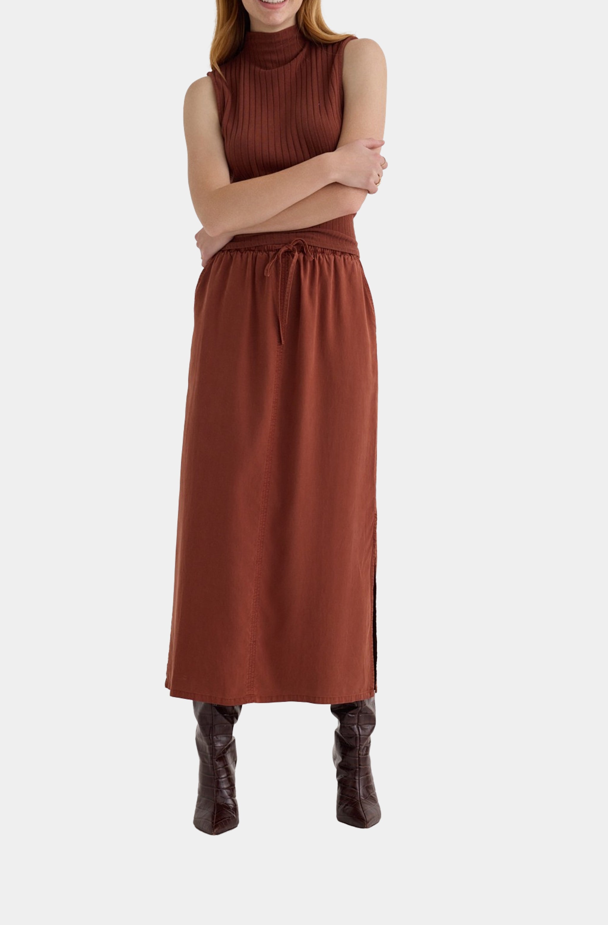Sleeveless Mock Neck Top