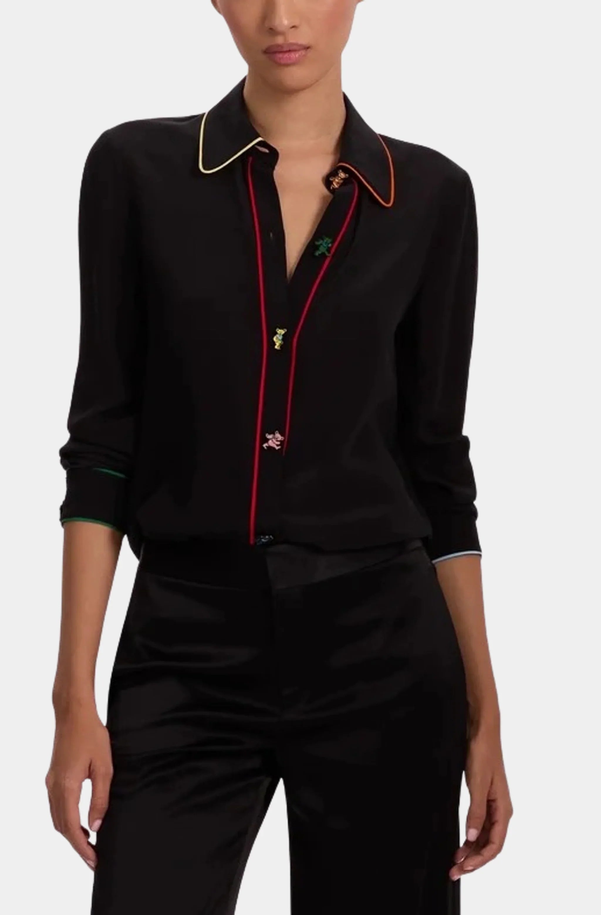 Willa Placket Top with Piping