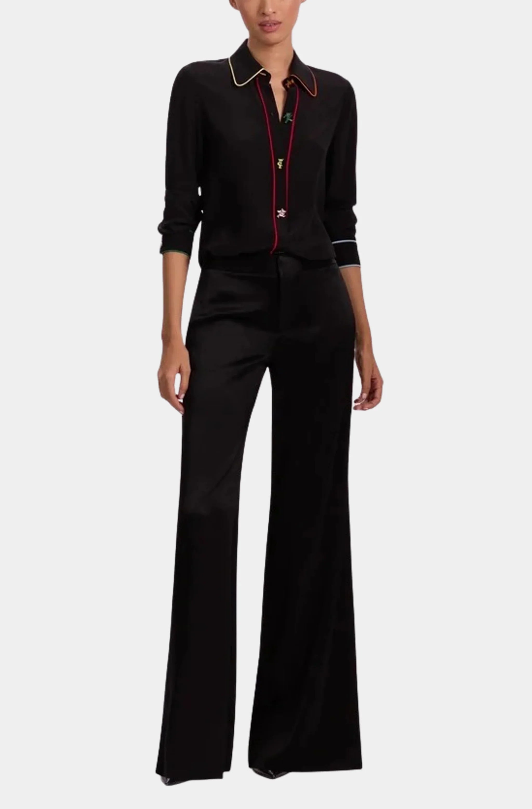 Willa Placket Top with Piping