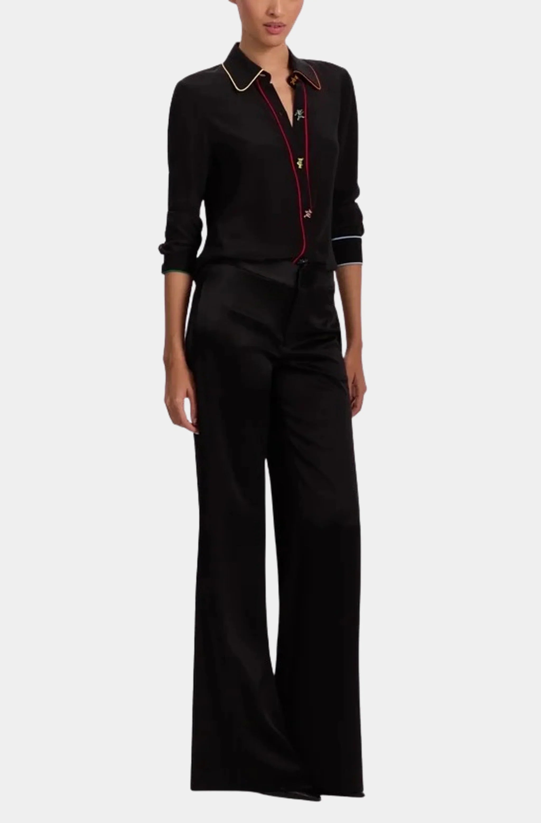 Willa Placket Top with Piping