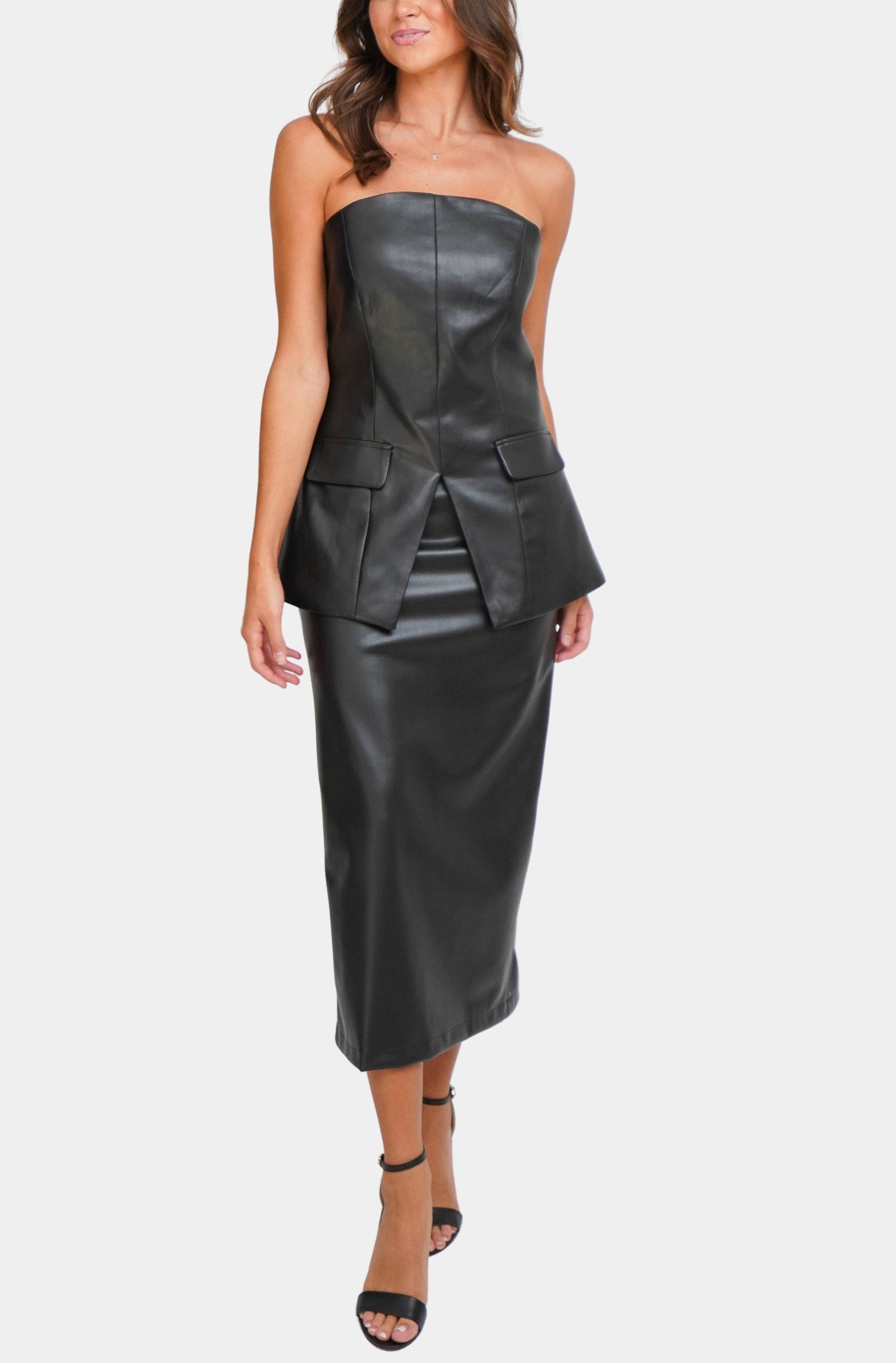 Brigitte Leather Top
