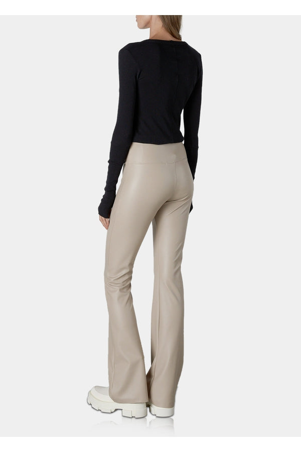 Matte Leather Bootcut Legging