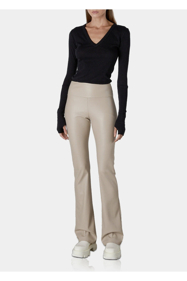 Matte Leather Bootcut Legging