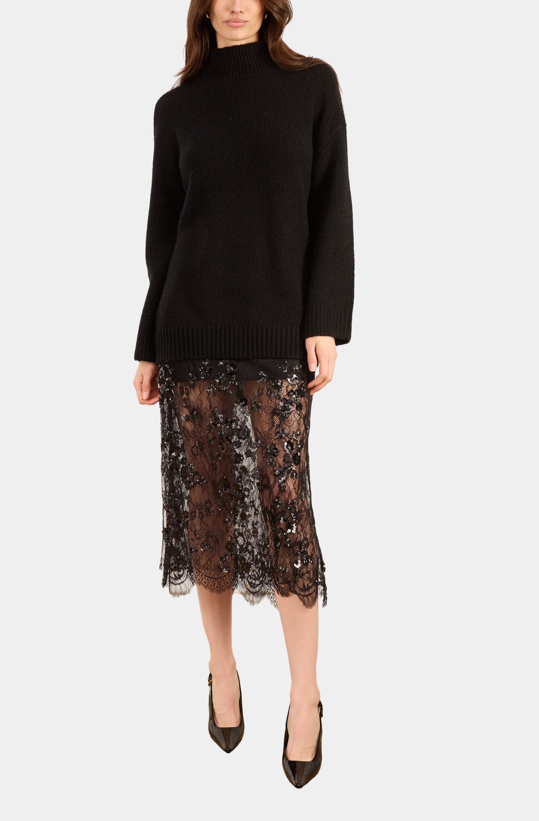 Aylin Sequin Lace Skirt