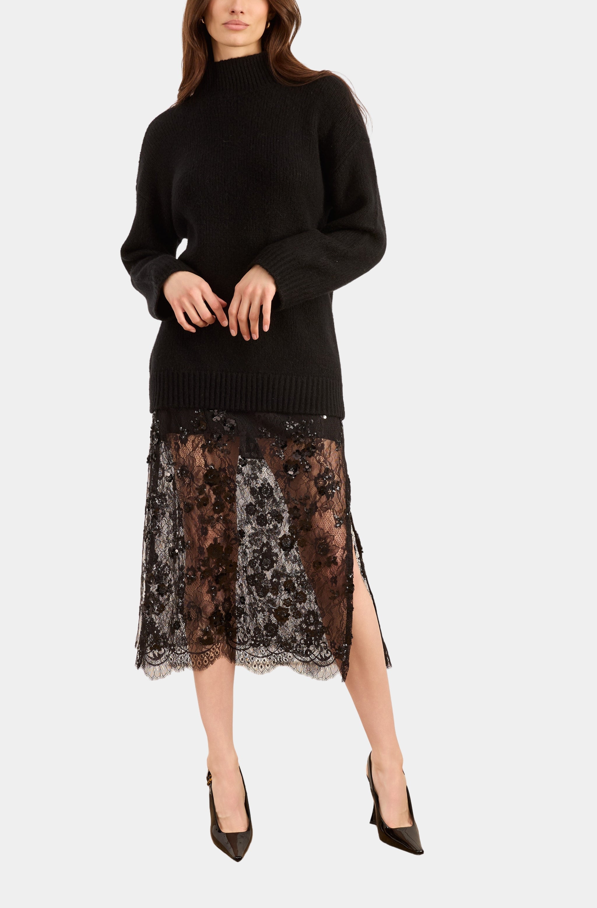 Aylin Sequin Lace Skirt