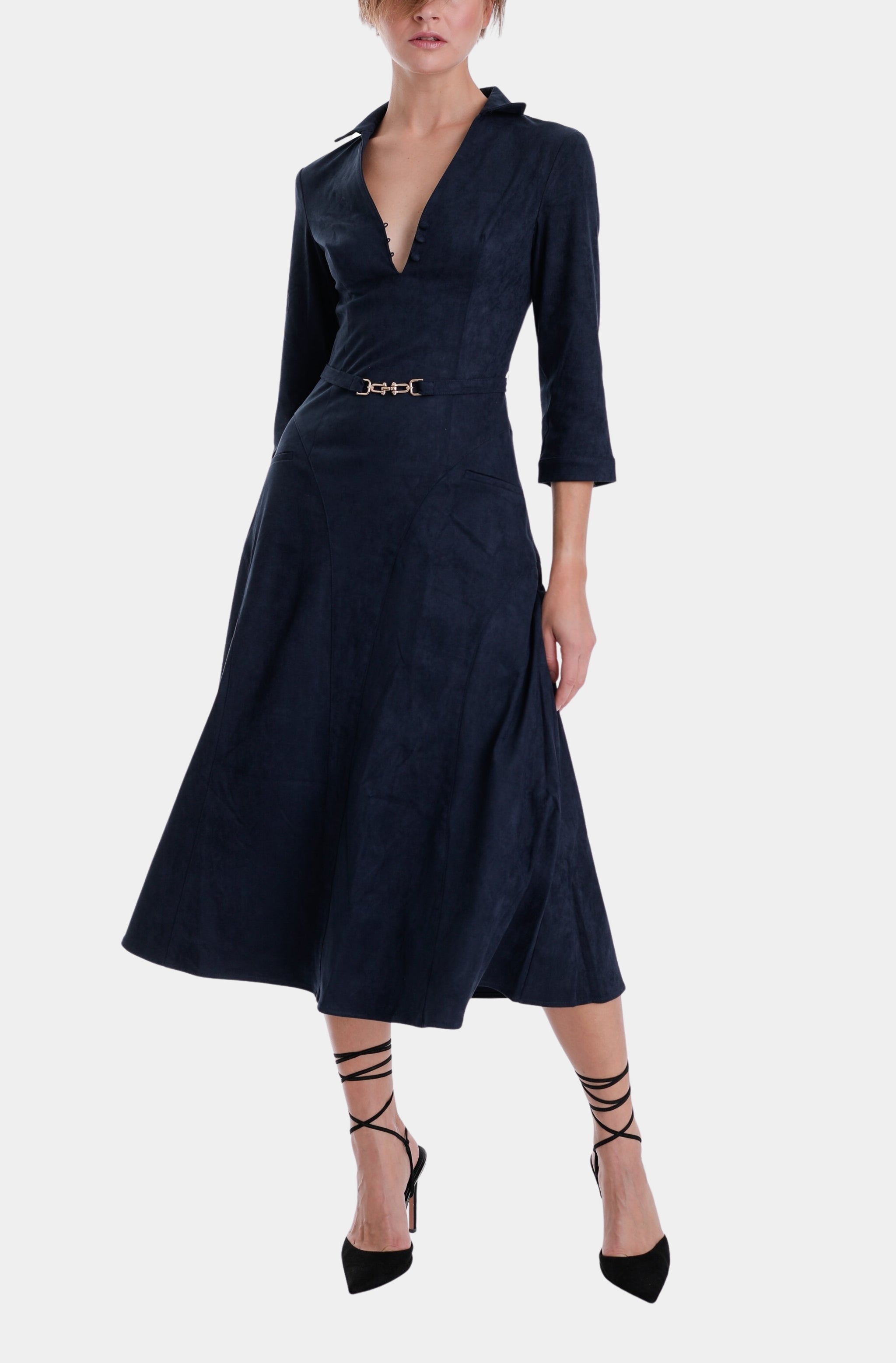 Victoria Suede Maxi Dress