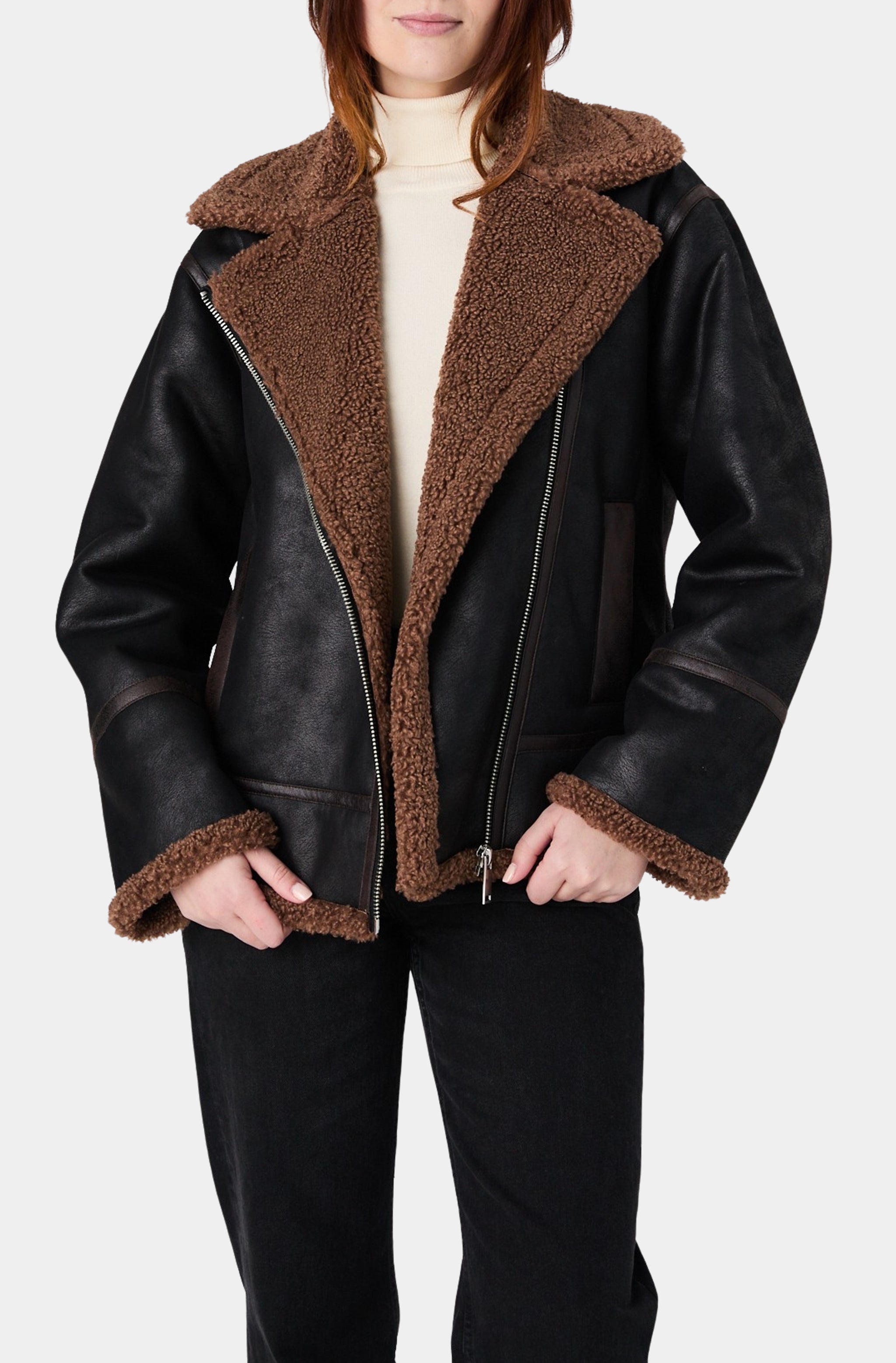 Suedette Zip Up Jacket