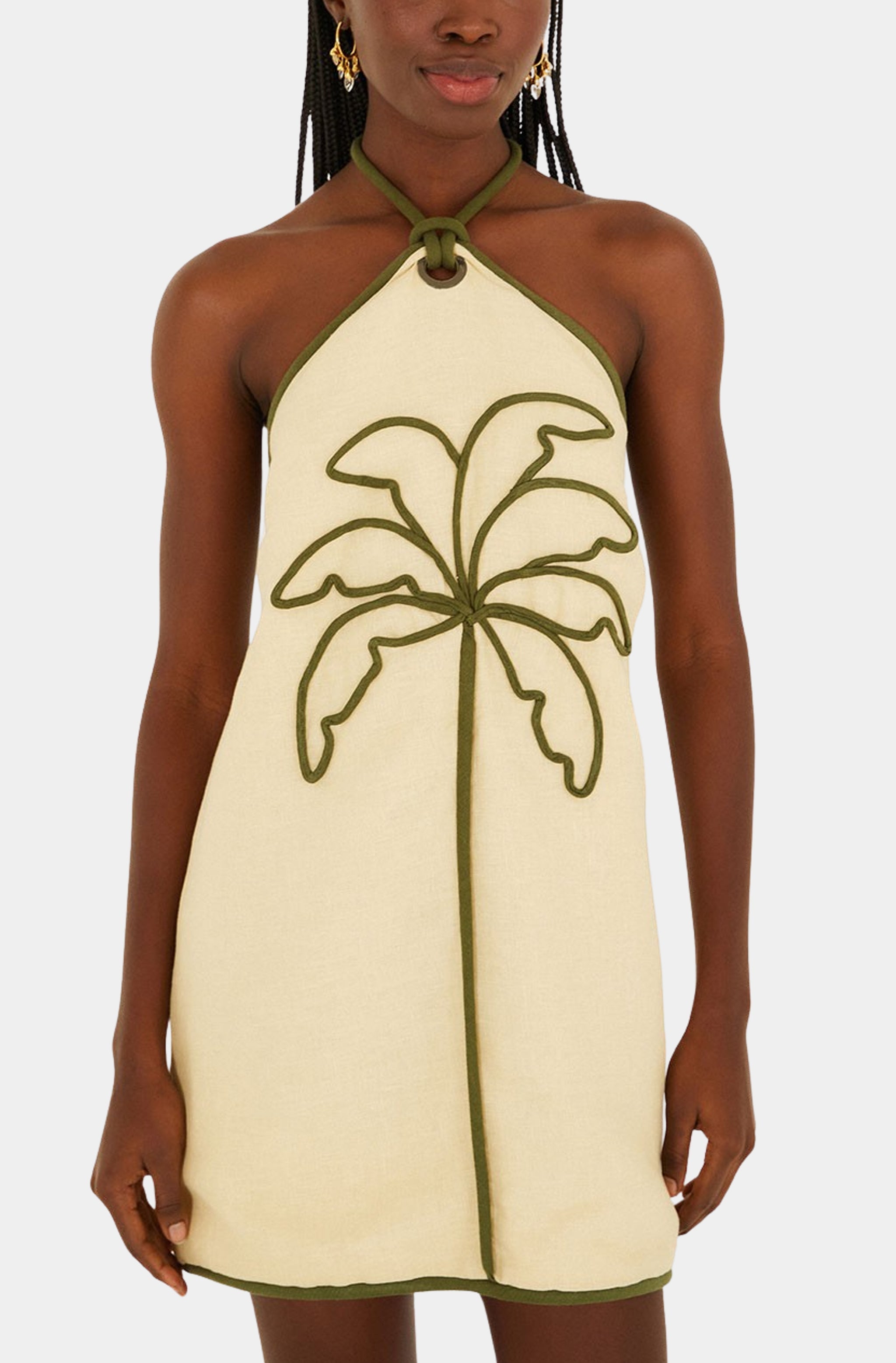 Sand Coconut Sleeveless Mini Dress