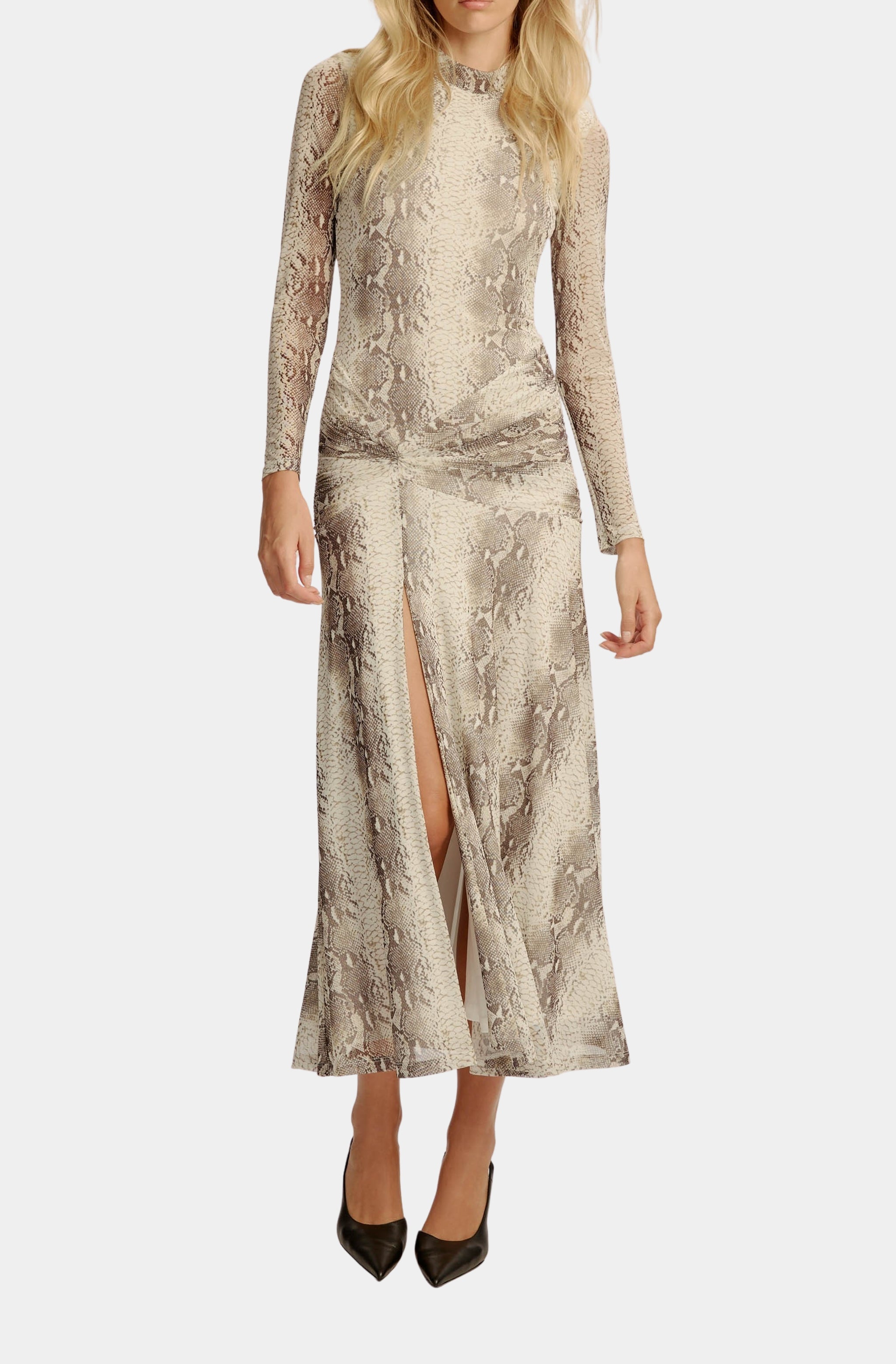 Lea Printed Mesh Dress
