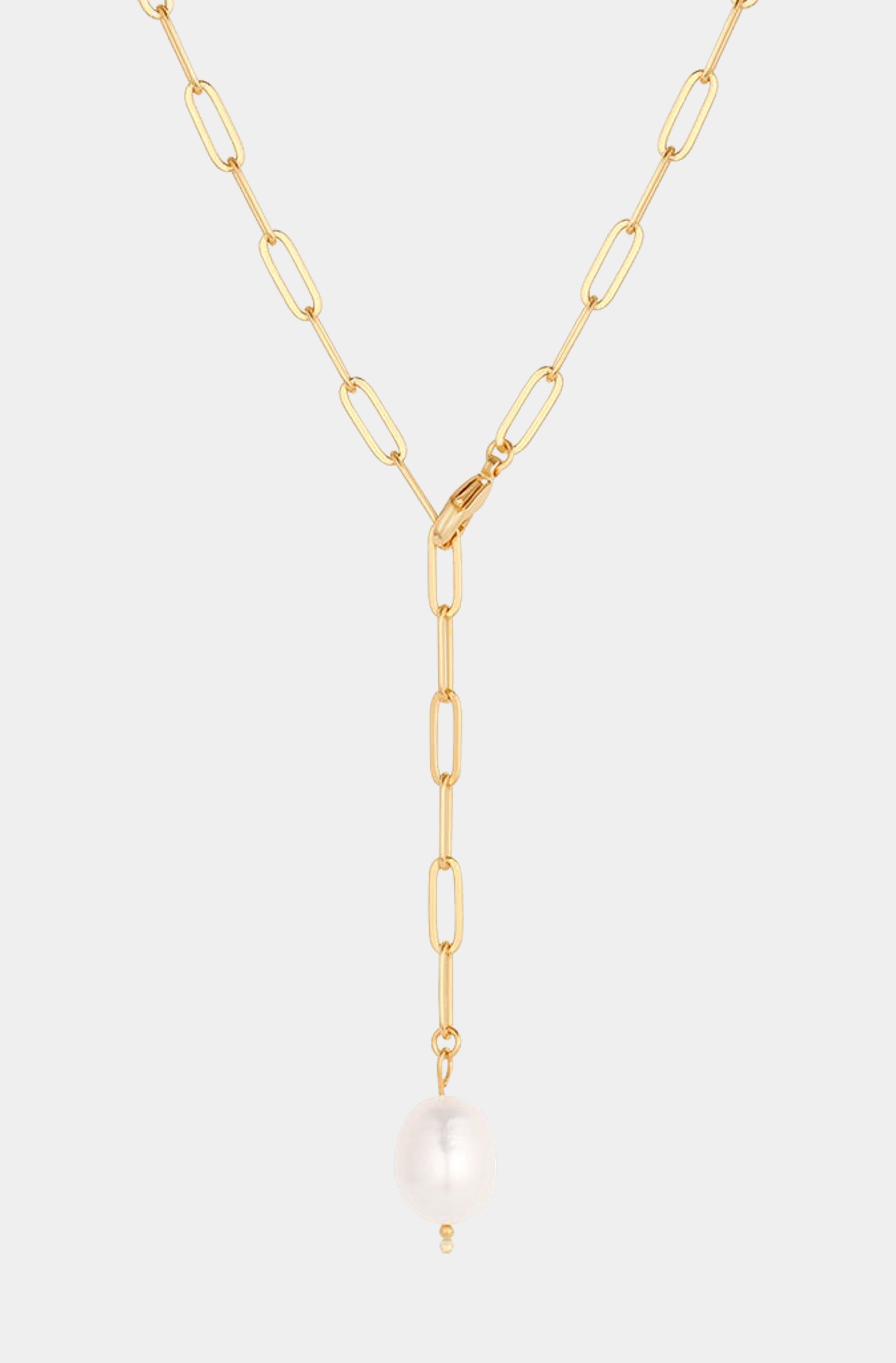 Lea Pearl Lariat Necklace